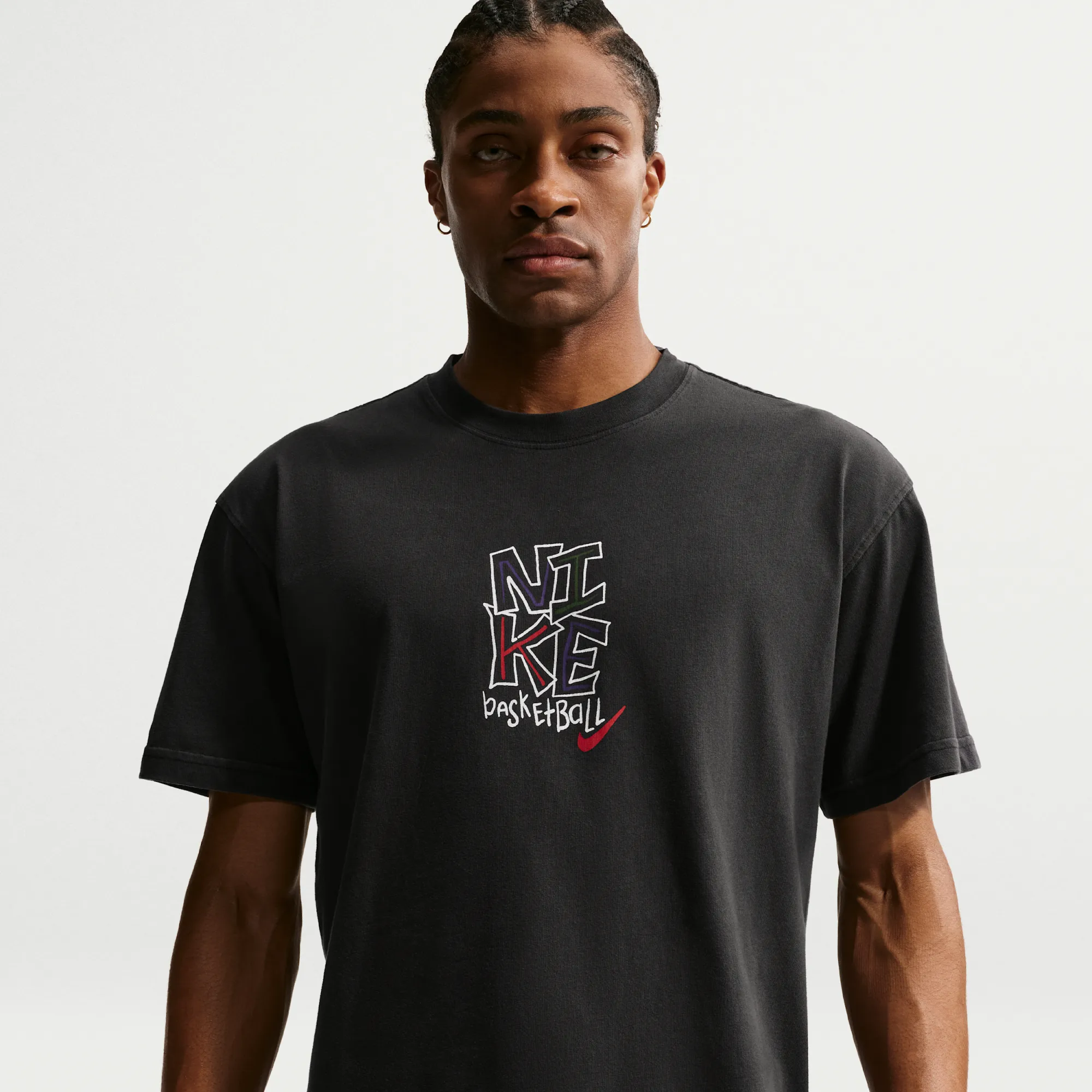 Nike Men's Basketball T-Shirt - Black - Cotton