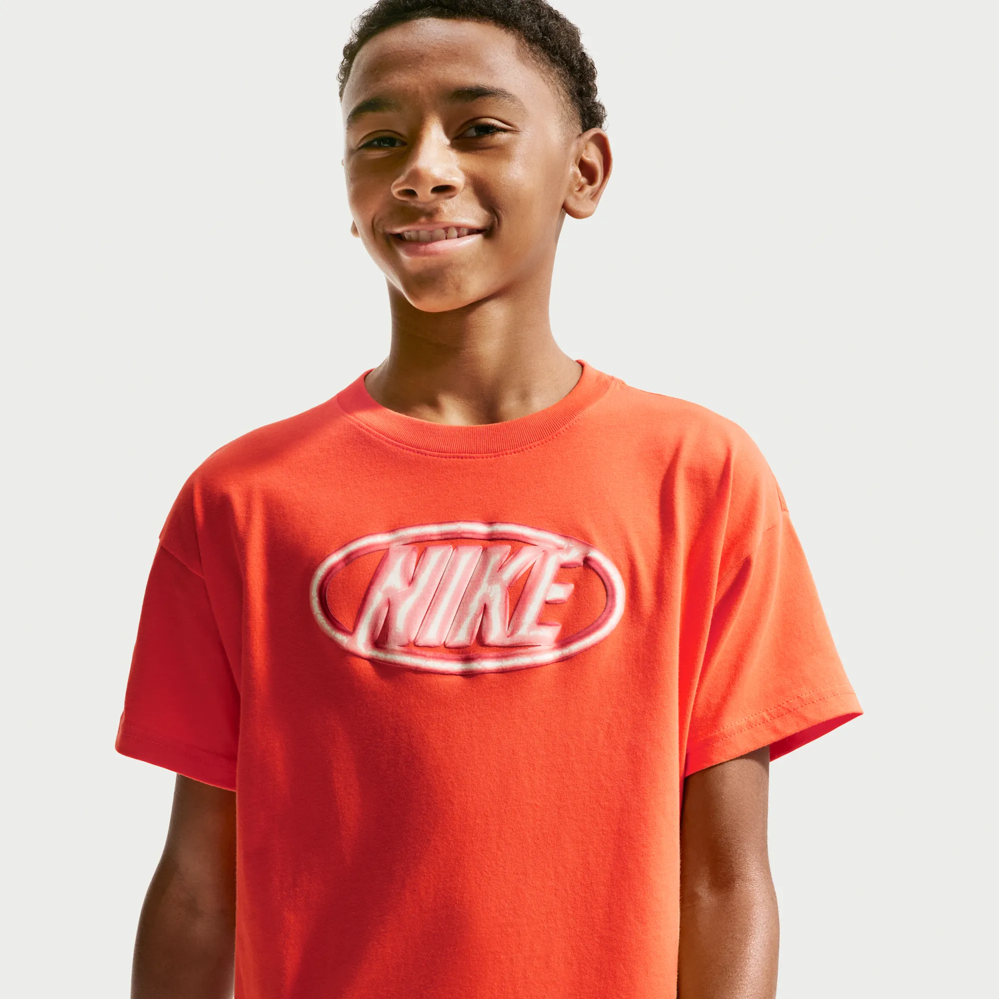 Nike Older Kids' Max90 T-Shirt - Orange - Cotton