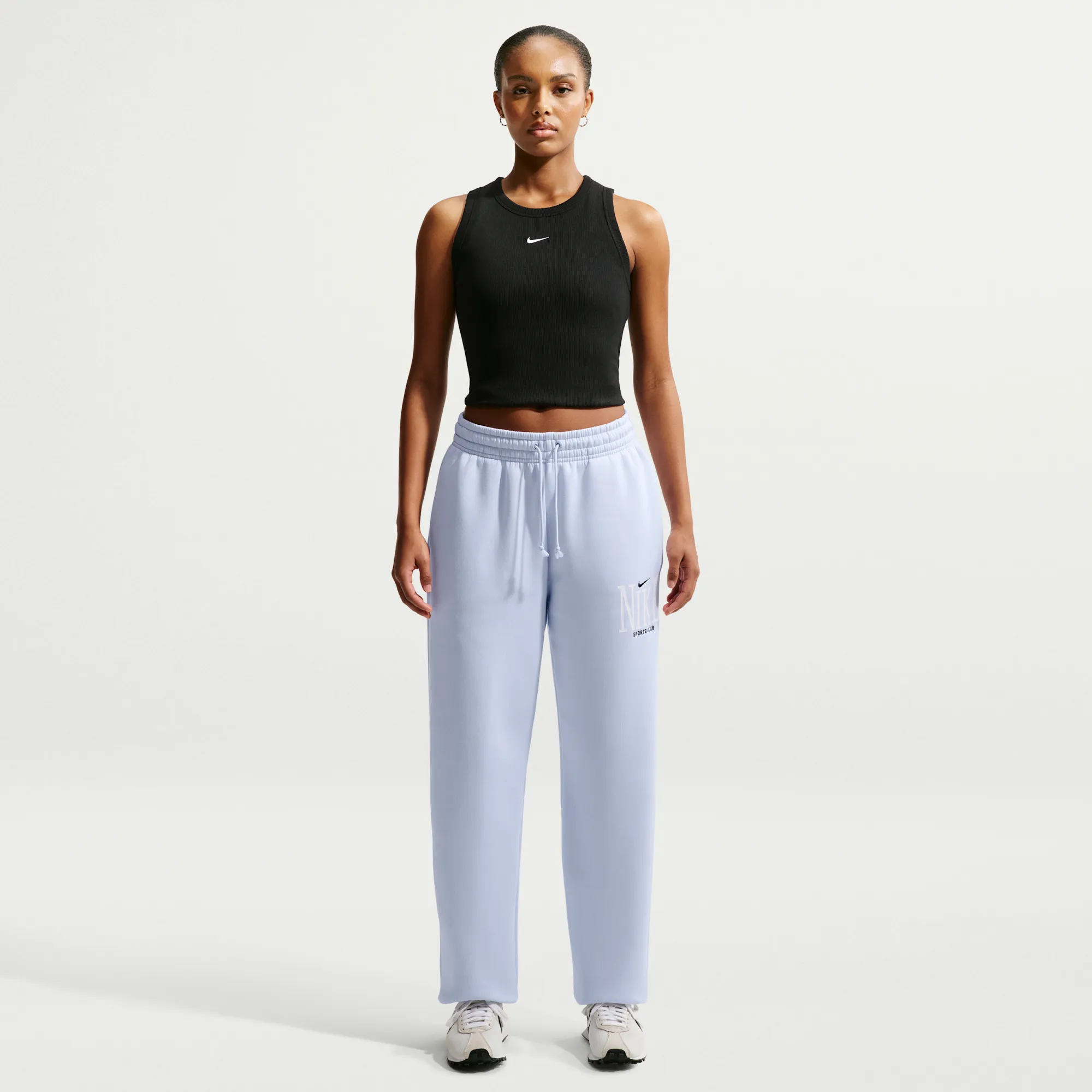 Nike Phoenix Fleece Women's Oversized High-Waisted Joggers - Blue - Cotton/Polyester