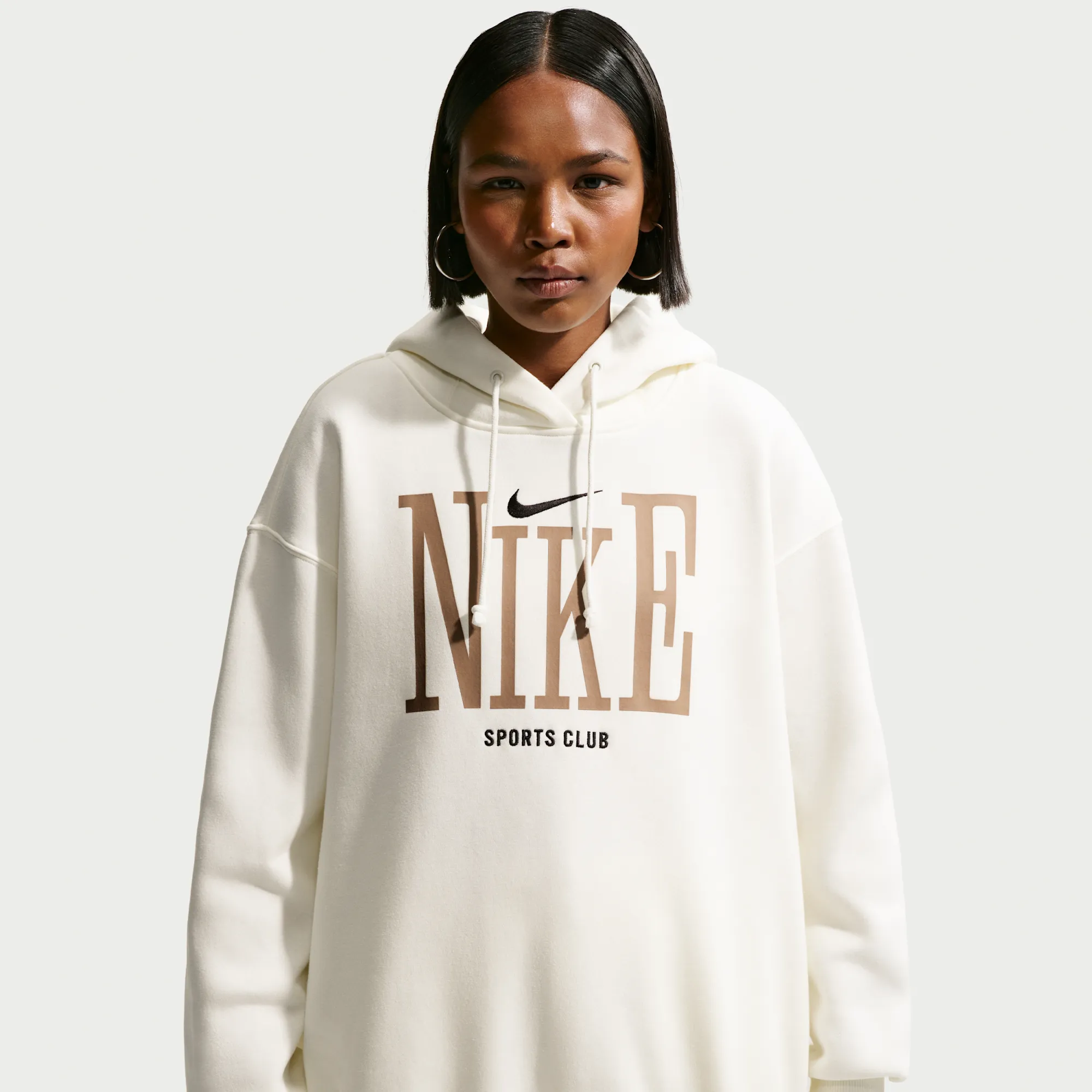 Nike Phoenix Fleece Women's Oversized Hoodie - White - Cotton/Polyester