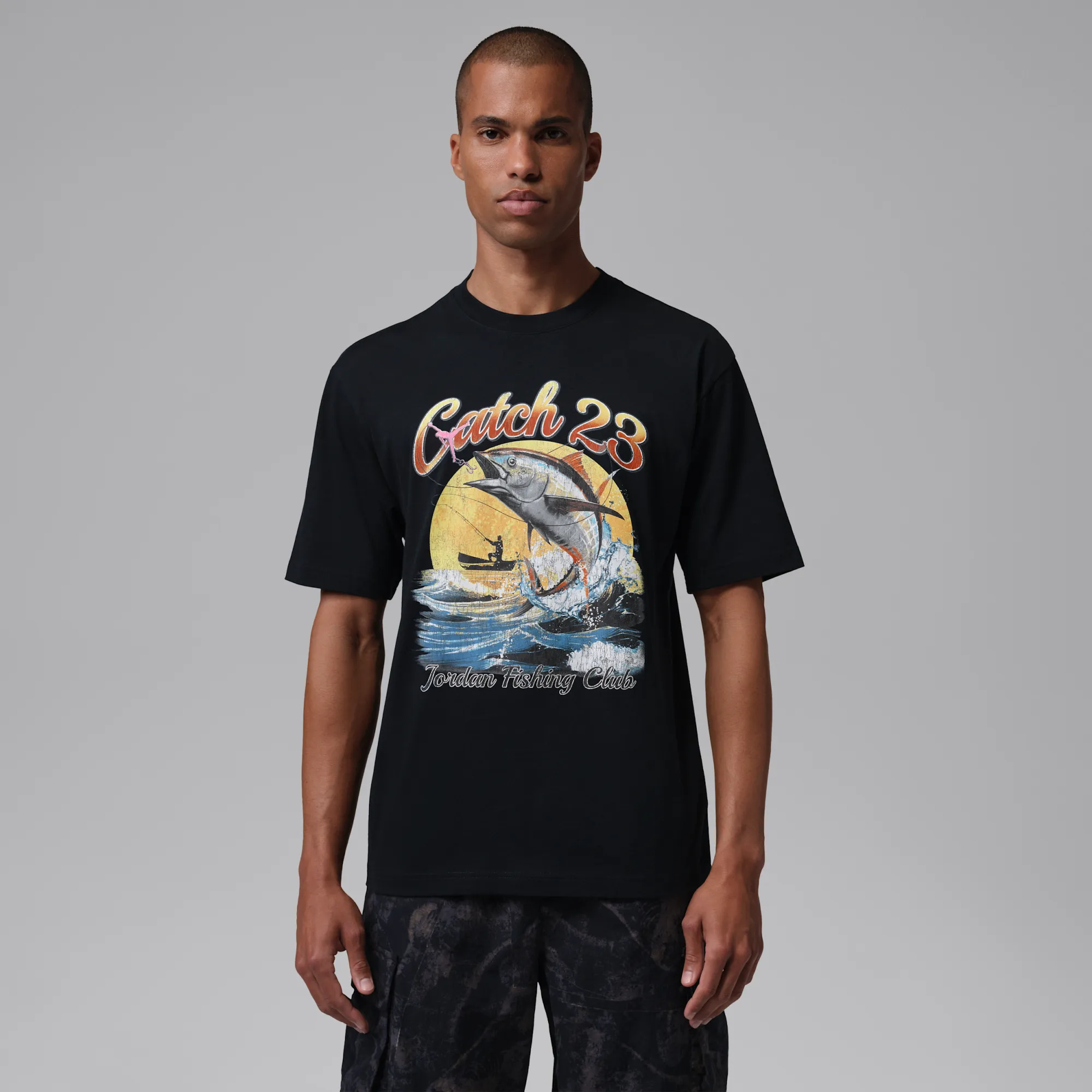 Nike Jordan Men's Graphic T-Shirt - Black - Cotton