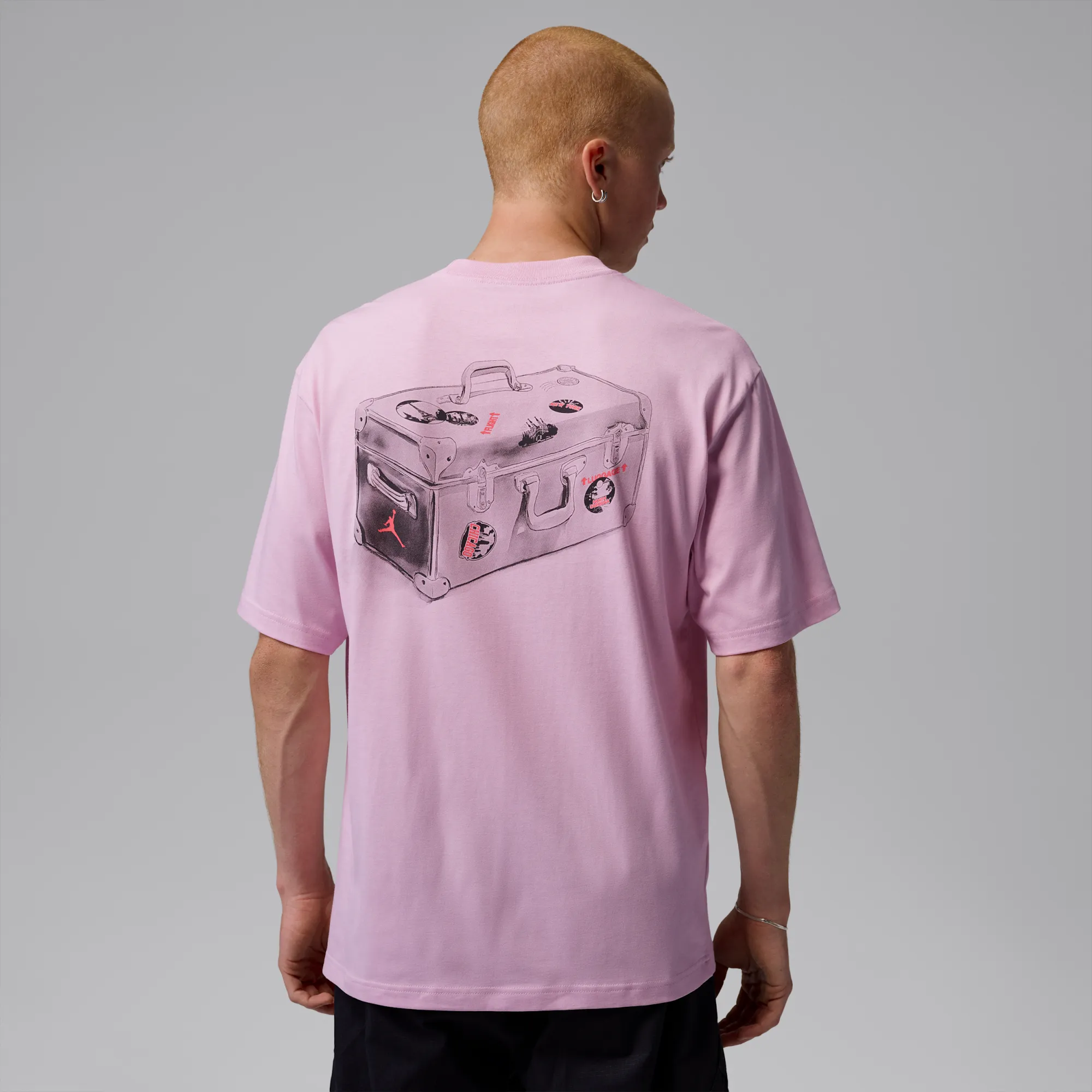 Nike Jordan Men's Graphic T-Shirt - Pink - Cotton