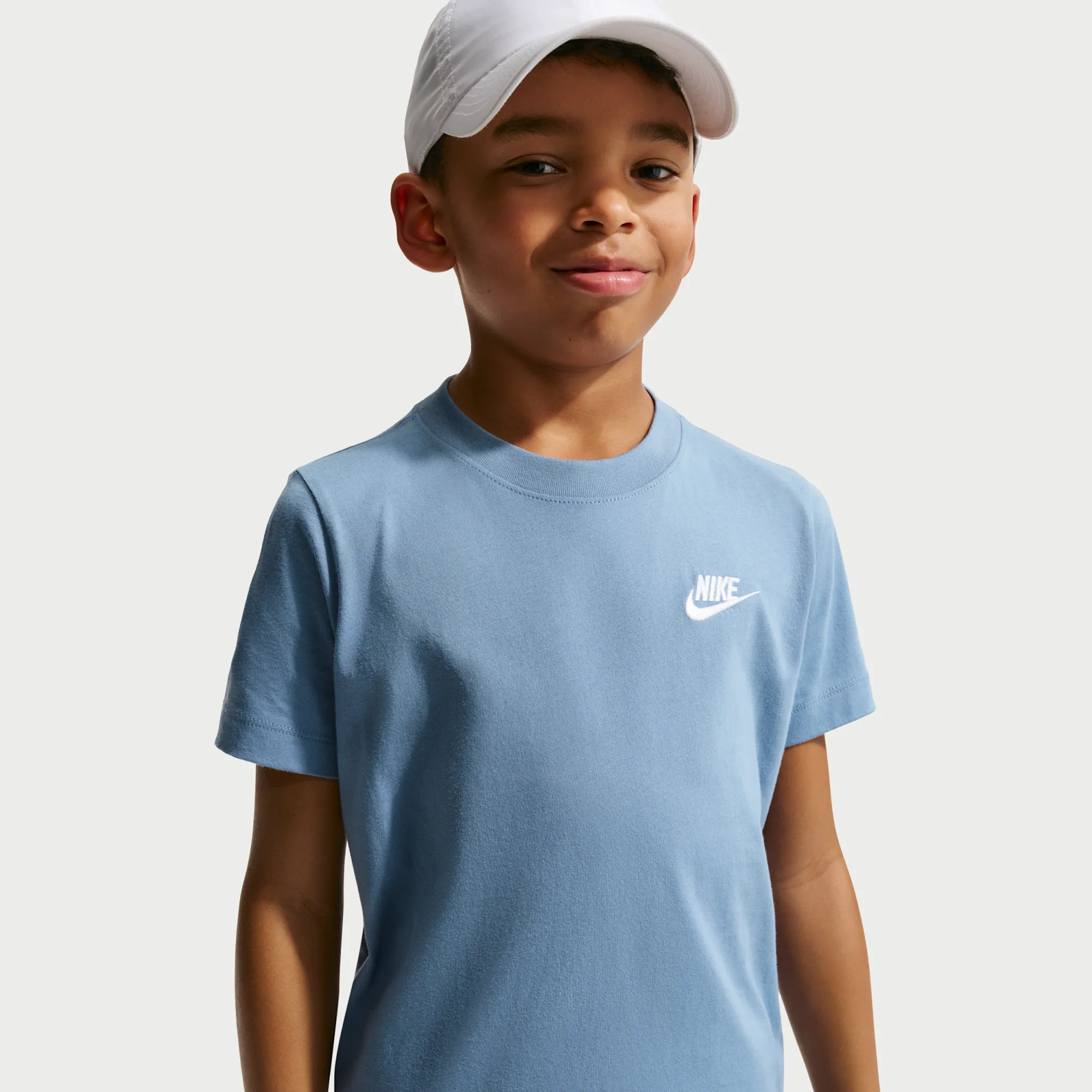 Nike Older Kids' T-Shirt - Blue - Cotton