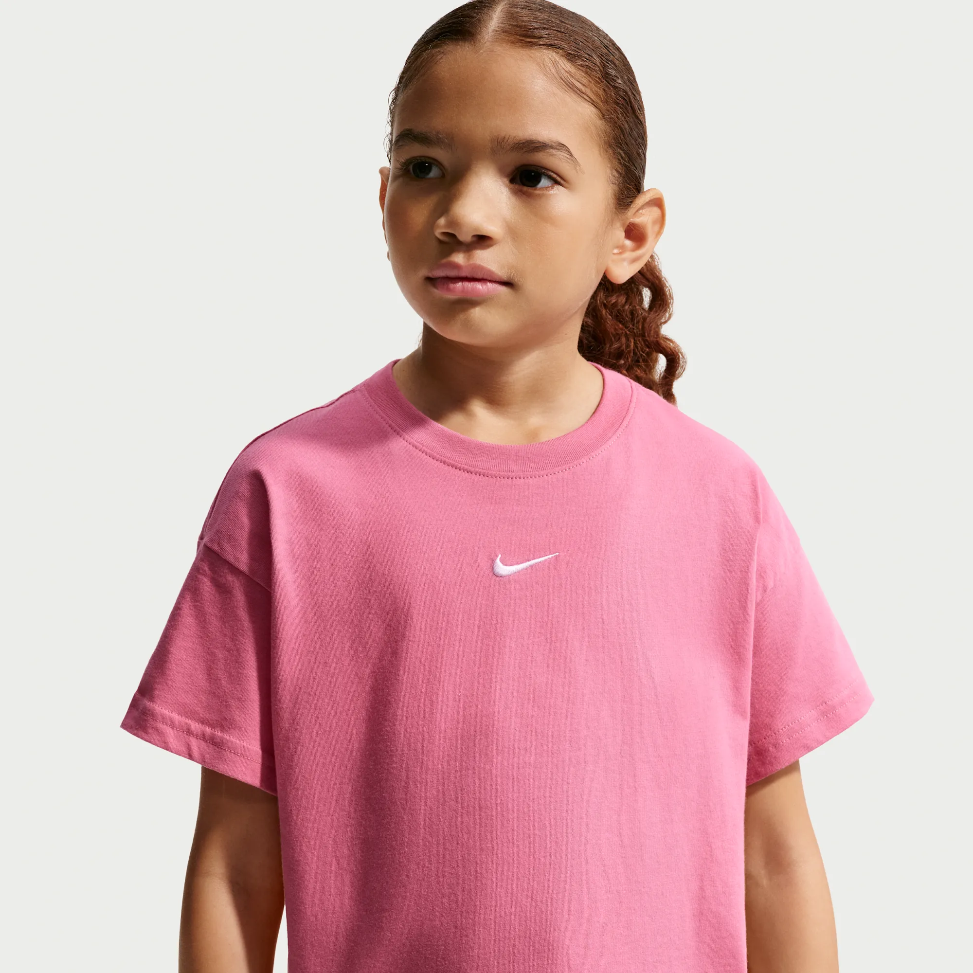 Nike Essential Older Kids' (Girls') T-Shirt - Pink - Cotton