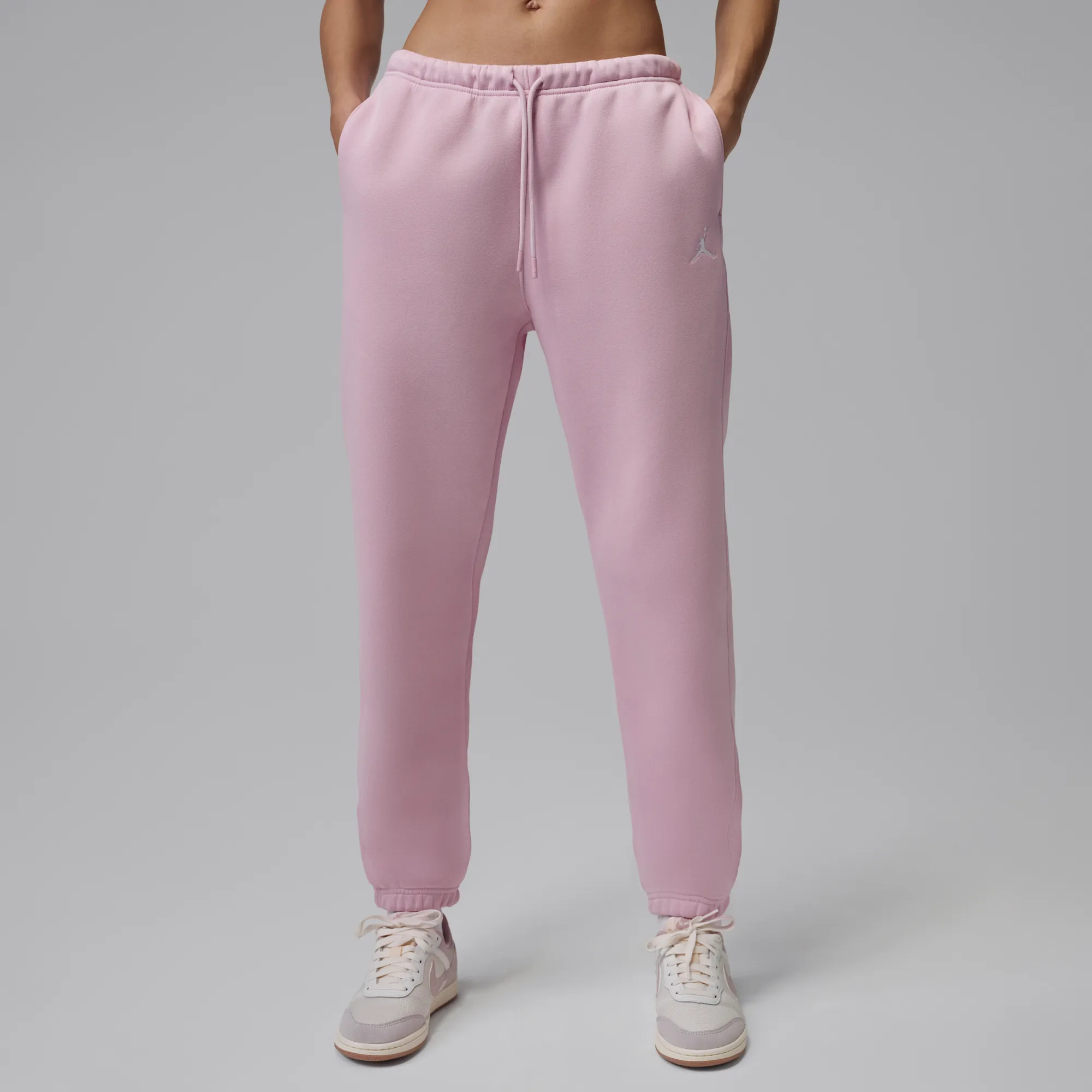 Nike Jordan Brooklyn Fleece Women's Trousers - Pink - Cotton/Polyester