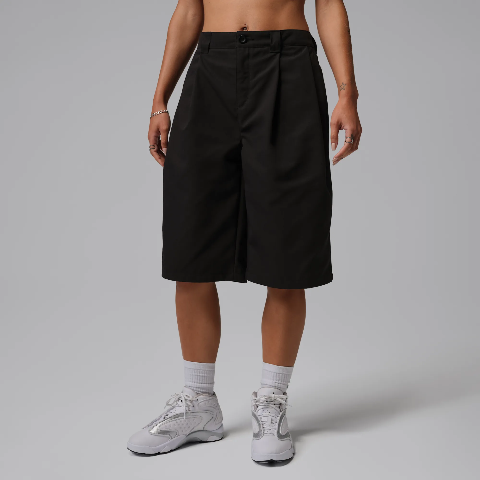 Nike Jordan Flight Women's Big Chino Shorts - Black - Polyester