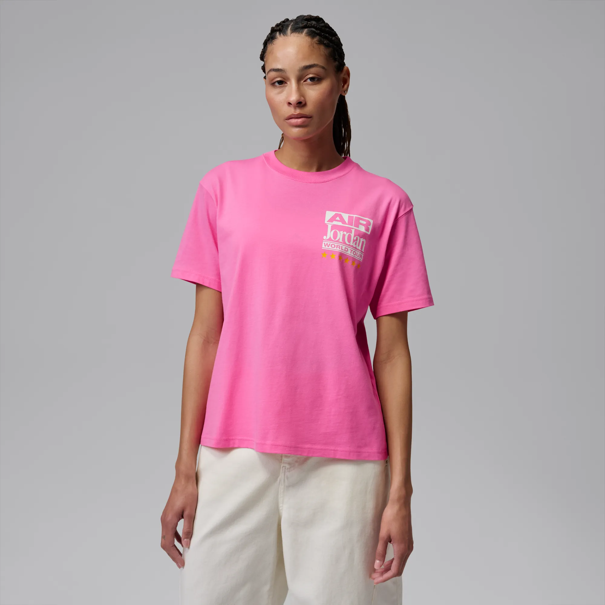 Nike Jordan Flight Women's Girlfriend T-Shirt - Pink - Cotton