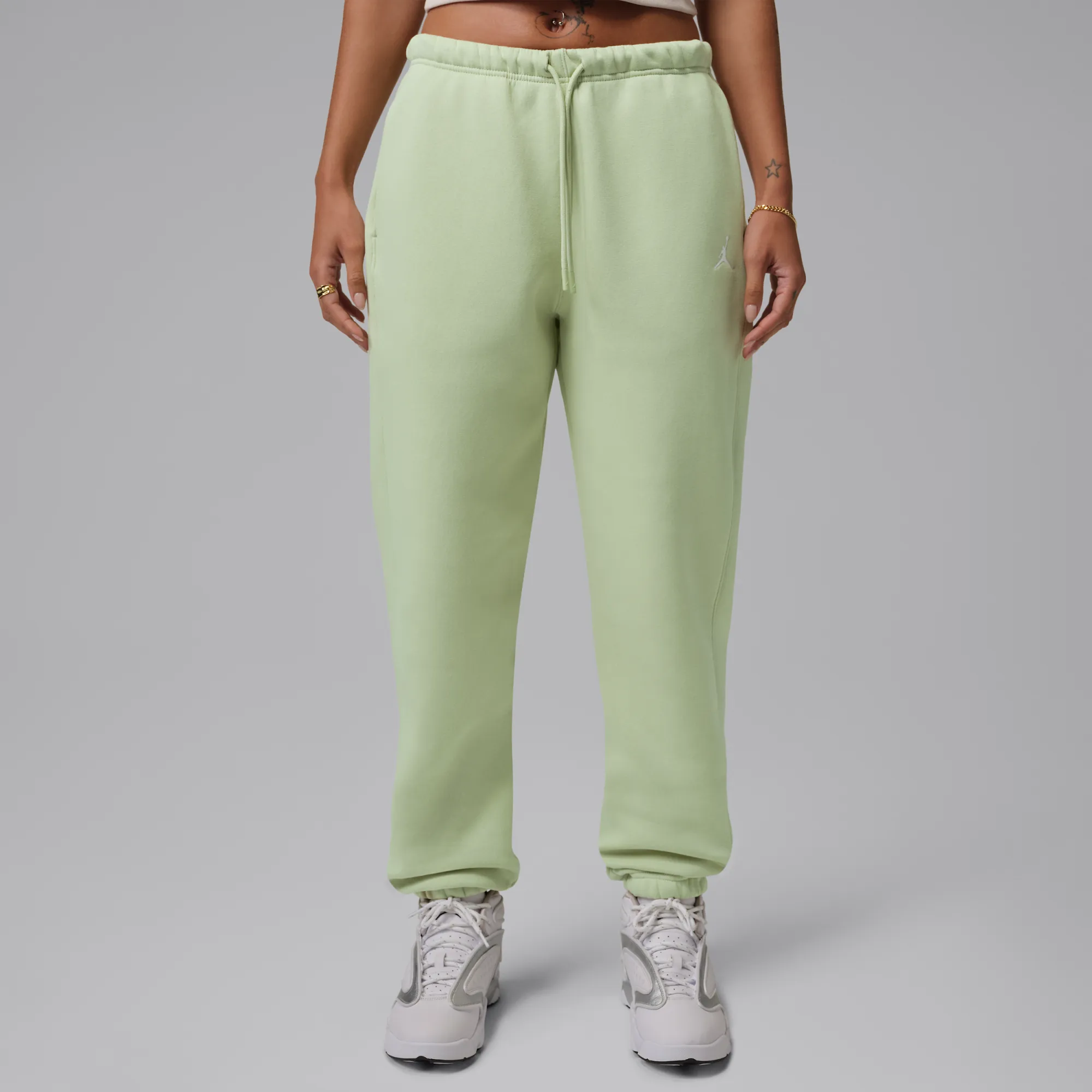 Nike Jordan Brooklyn Fleece Women's Trousers - Green - Cotton/Polyester