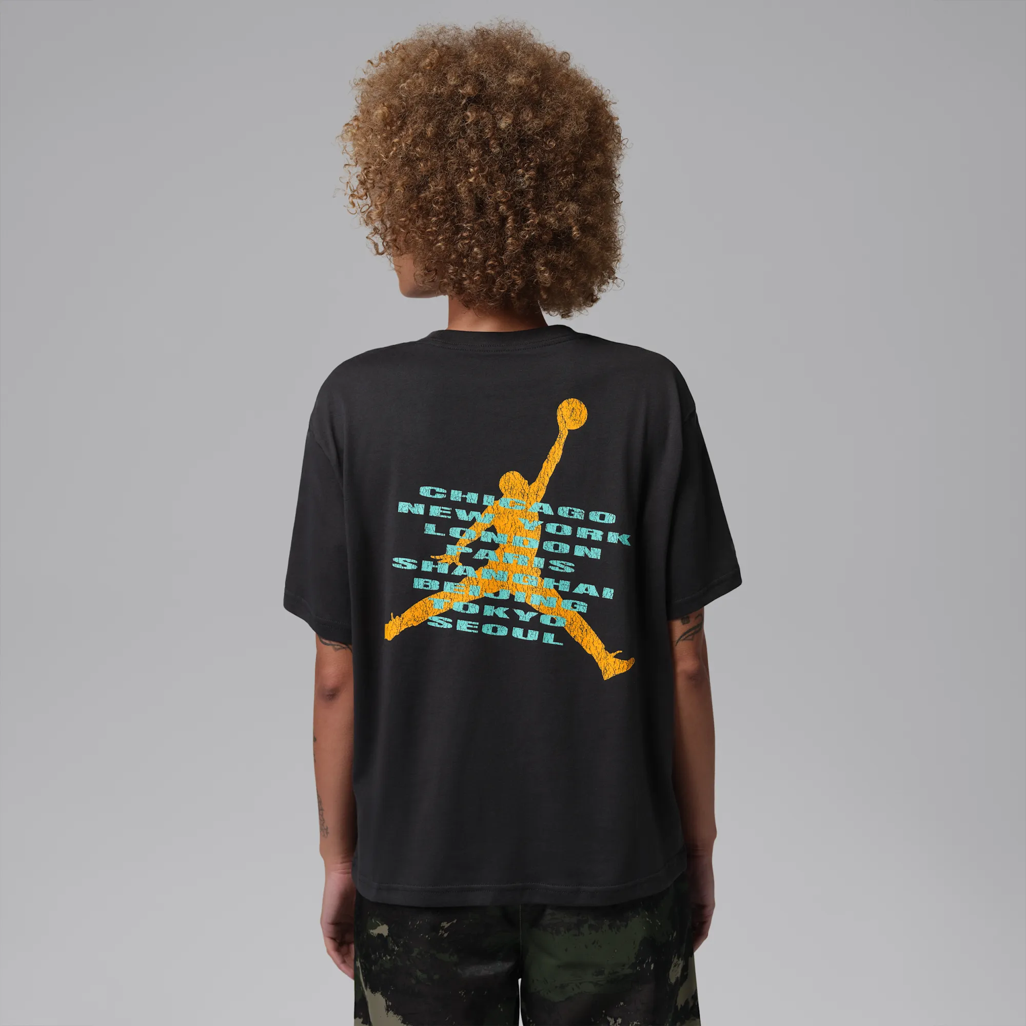 Nike Jordan Brooklyn Women's Girlfriend T-Shirt - Black - Cotton