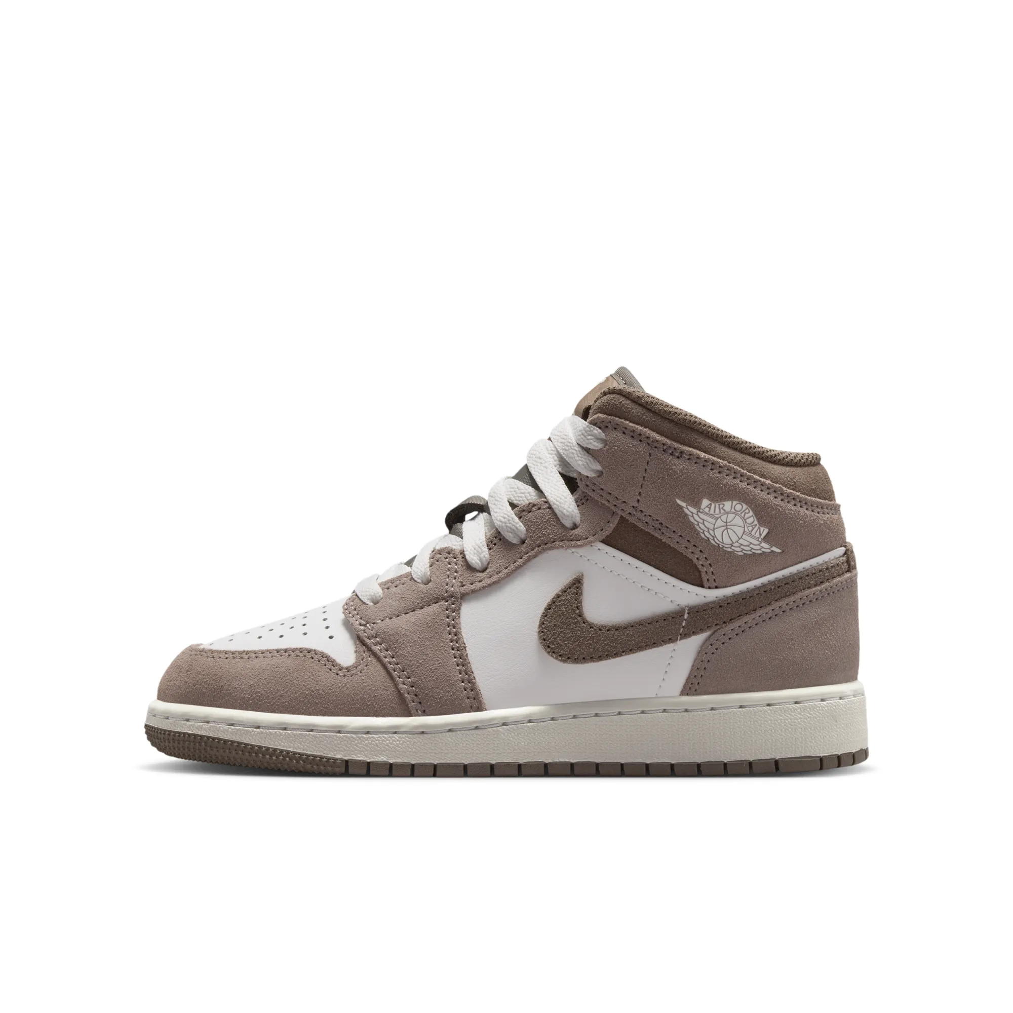 Nike Air Jordan 1 Mid Older Kids' Shoes - Grey