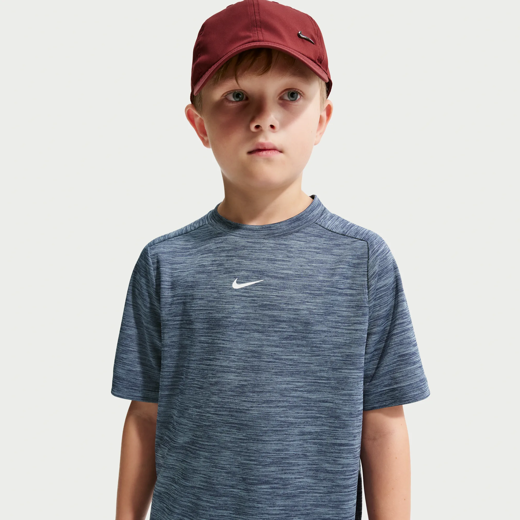 Nike Multi Older Kids' Dri-FIT Short-Sleeve Top - Blue - Polyester