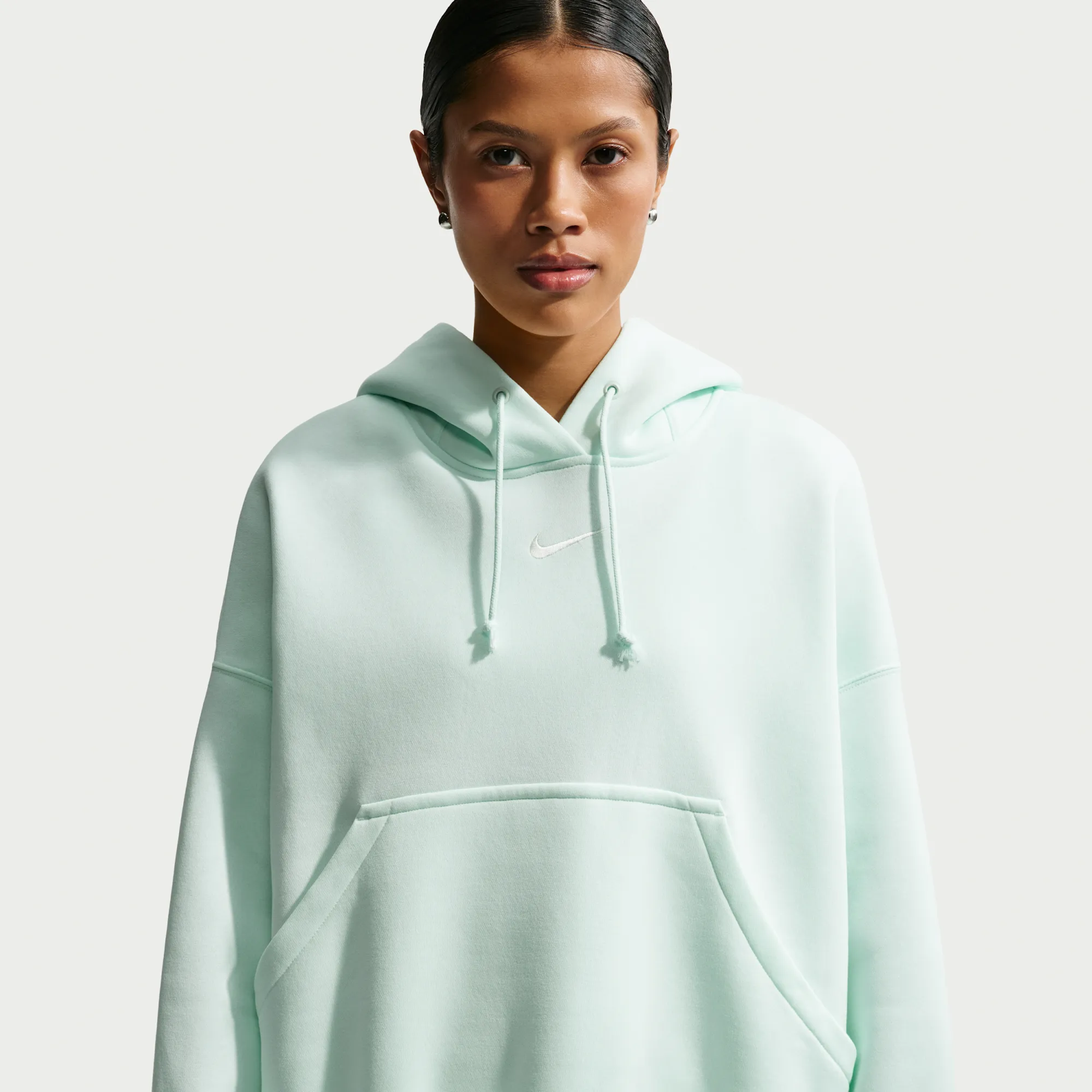 Nike Phoenix Over-Oversized Pullover Hoodie - Green - Fleece