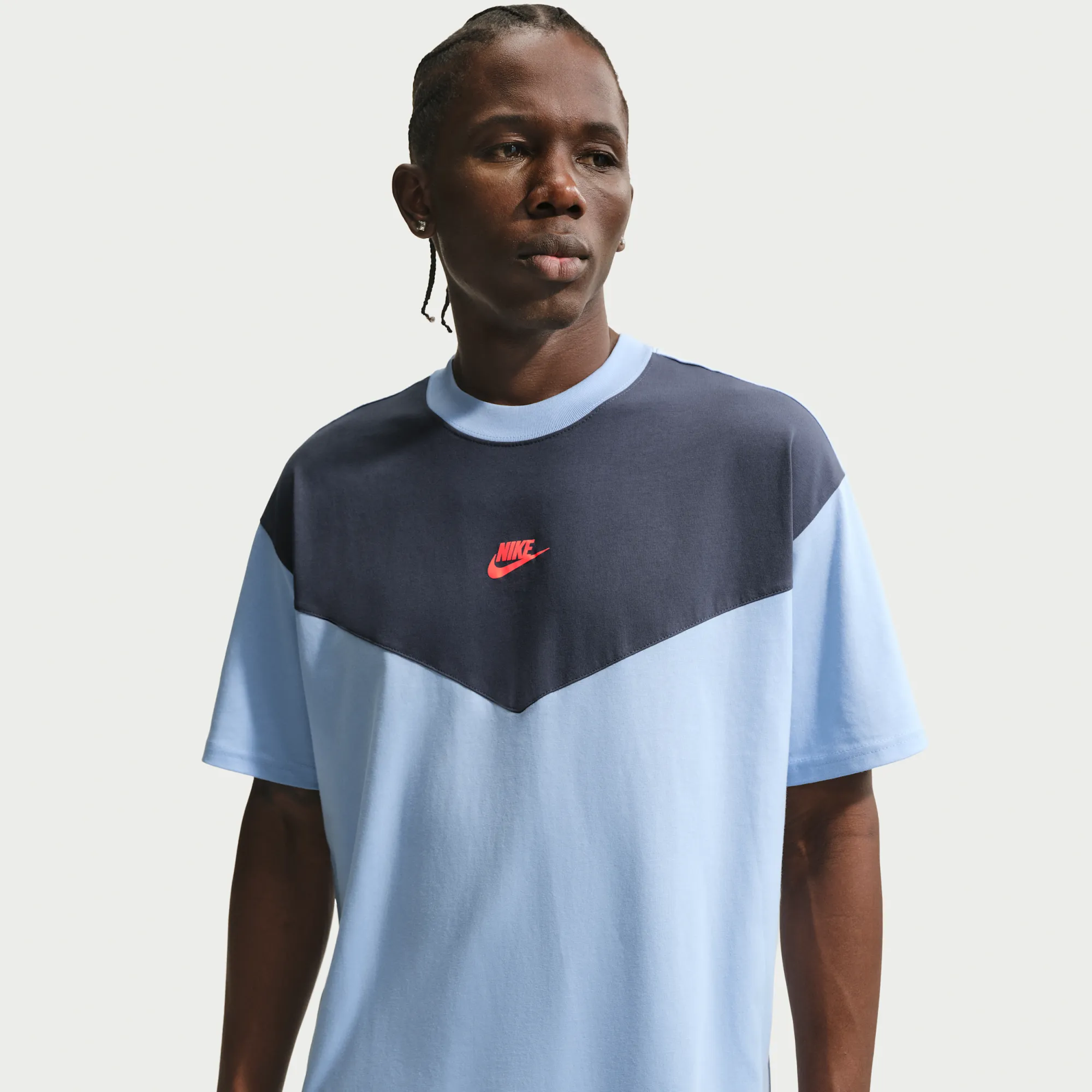 Nike Men's T-Shirt - Blue - Cotton