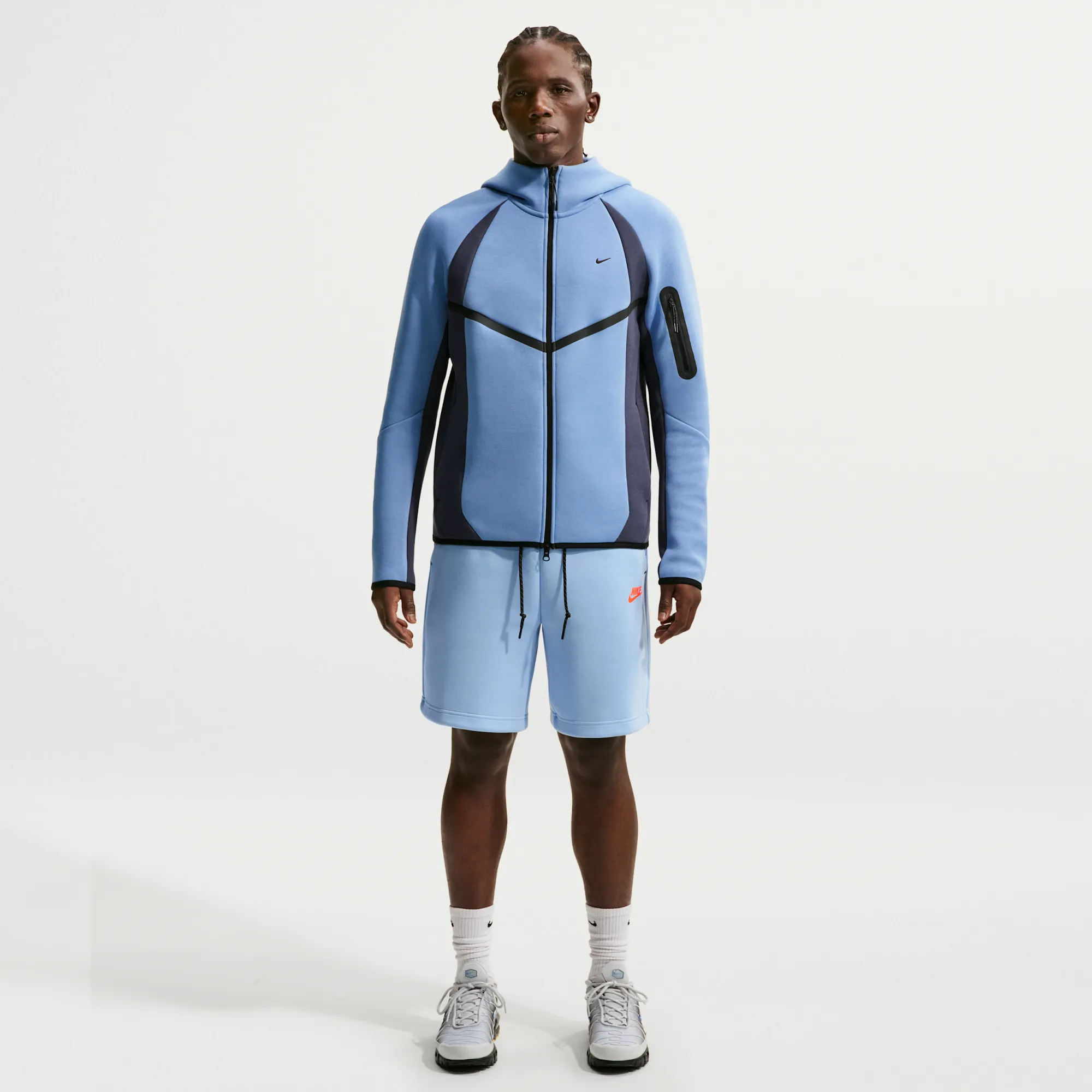 Nike Tech Men's Fleece Shorts - Blue - Fleece