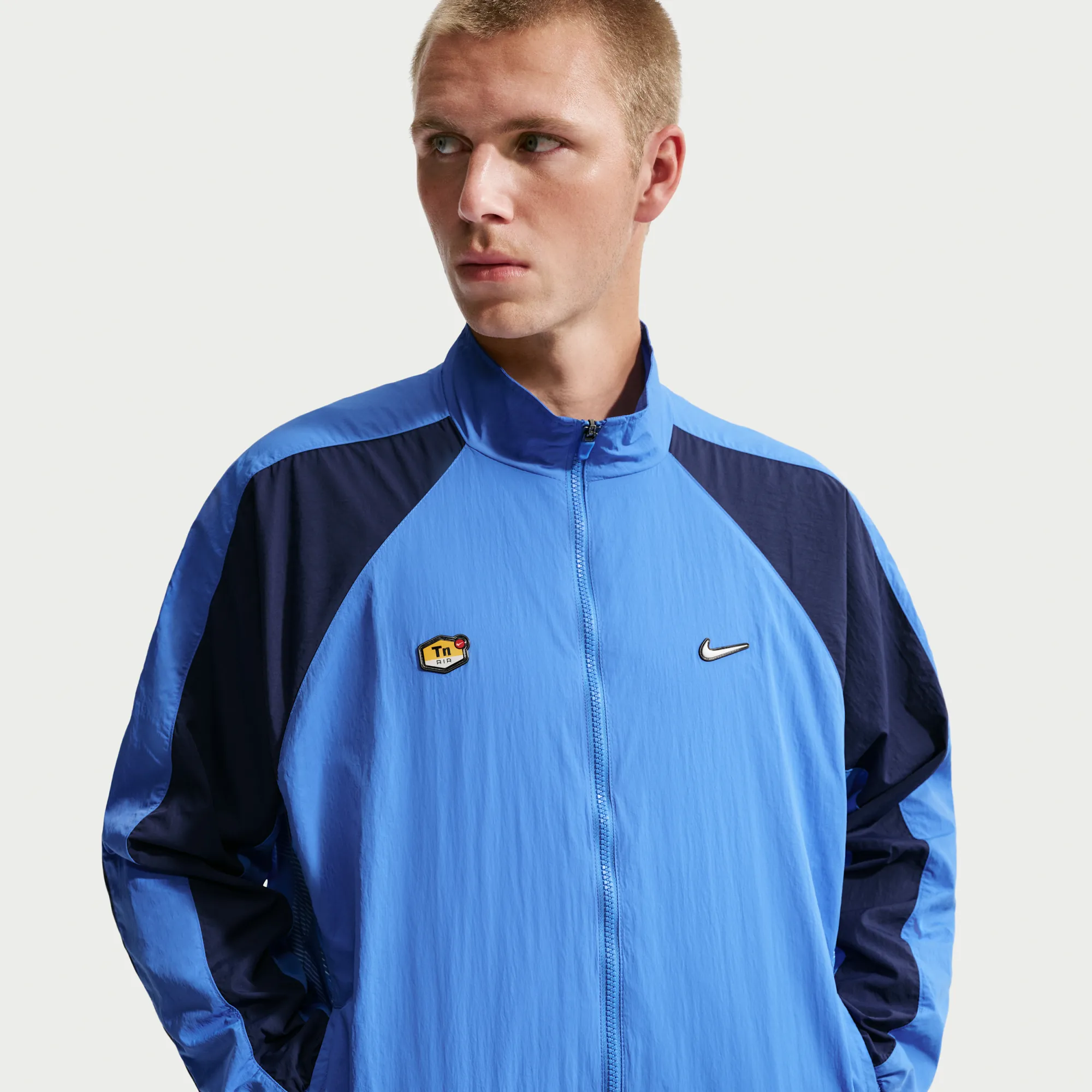 Nike Tuned Air Men's Woven Tracksuit Top - Blue - Nylon
