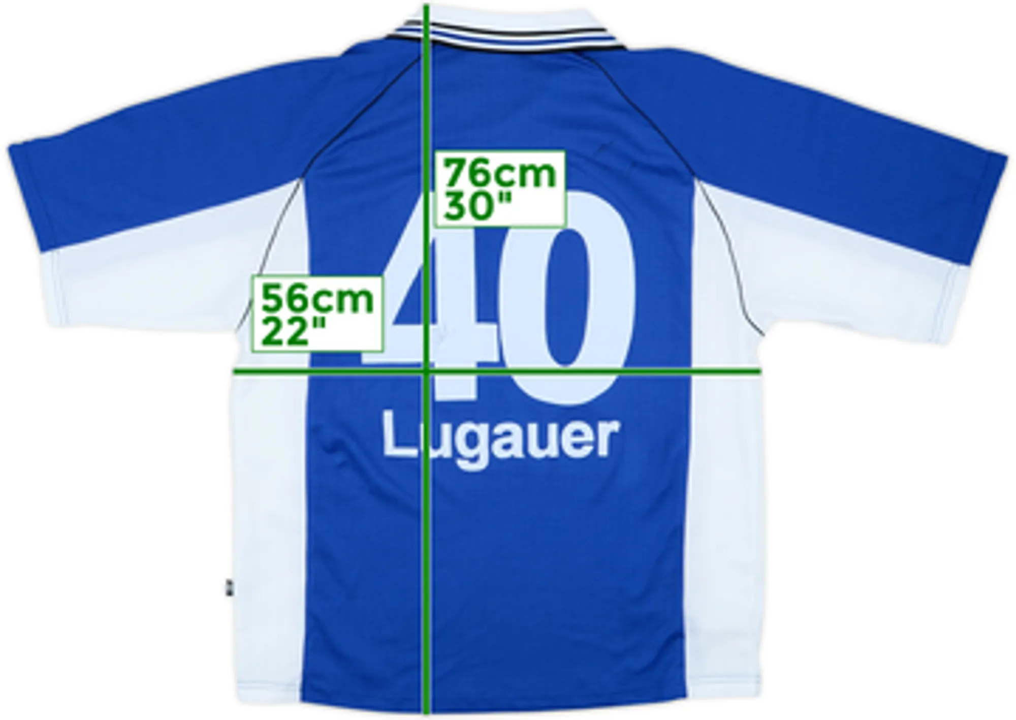1998-00 Schalke Signed Home Shirt Lugauer #40 - 7/10 - (L)