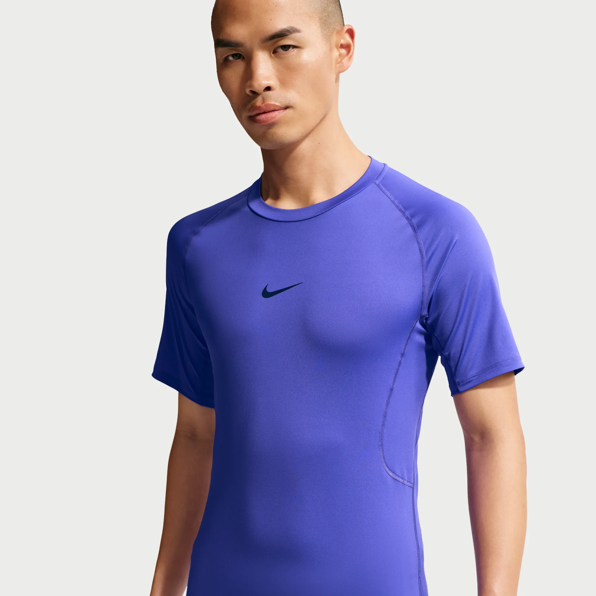 Nike Pro Men's Dri-FIT Tight Short-Sleeve Fitness Top - Purple