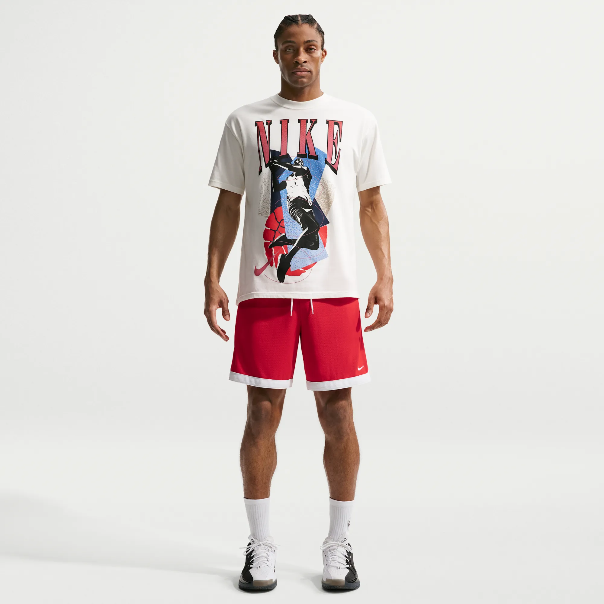 Nike DNA Academy Men's Dri-FIT 20.5 (approx.) Basketball Shorts - Red - Polyester