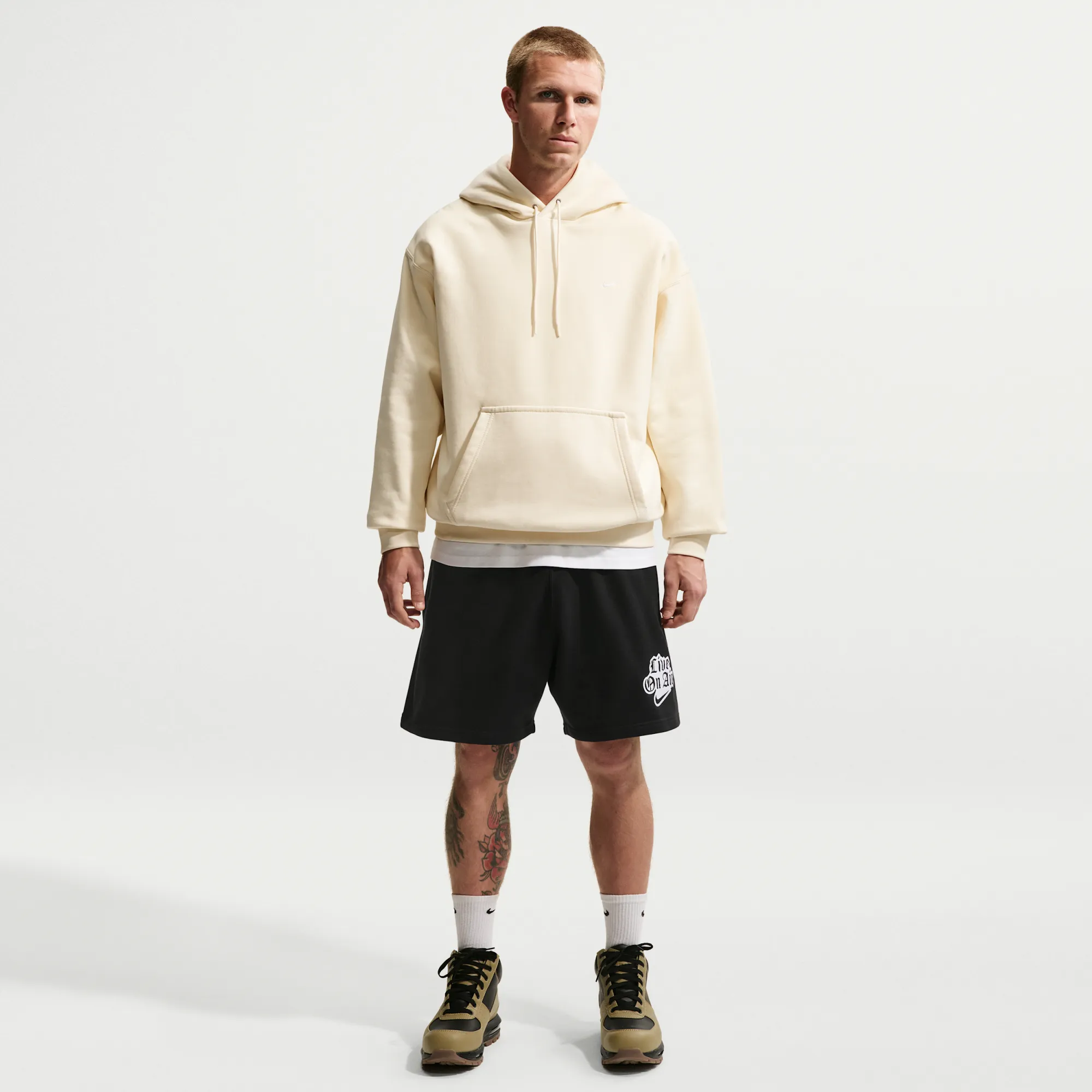 Nike Solo Swoosh Men‘s Fleece Shorts - Black - Cotton/Polyester