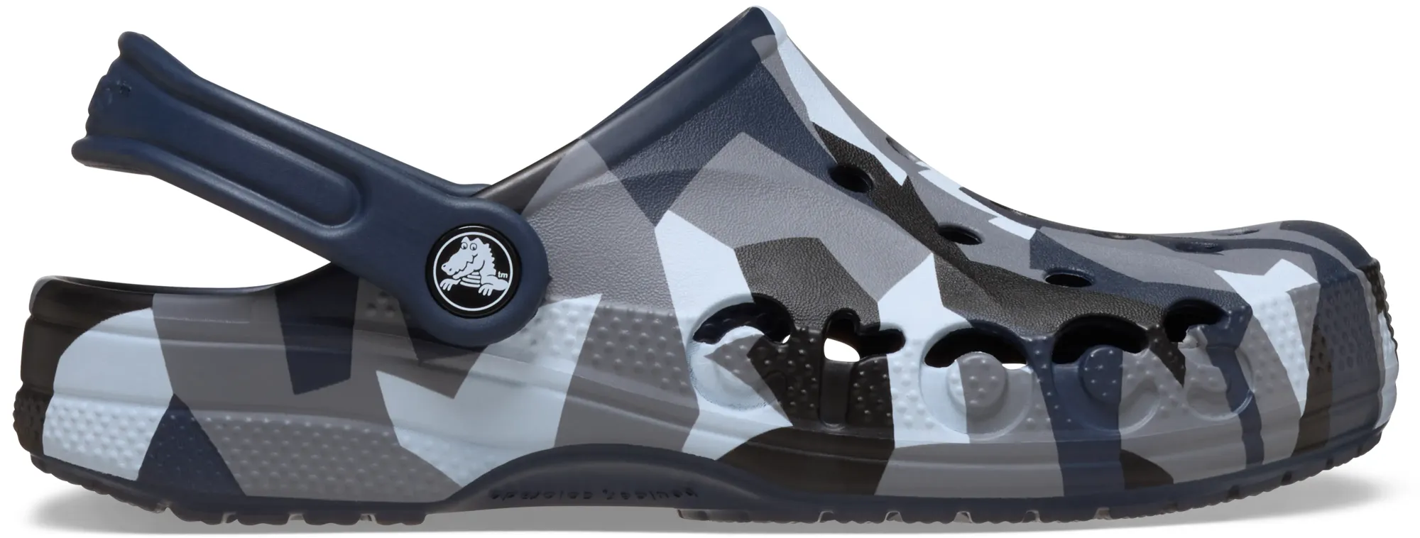 Crocs | Unisex | Baya Seasonal Printed | Clogs | Navy / Multi | W4/M3