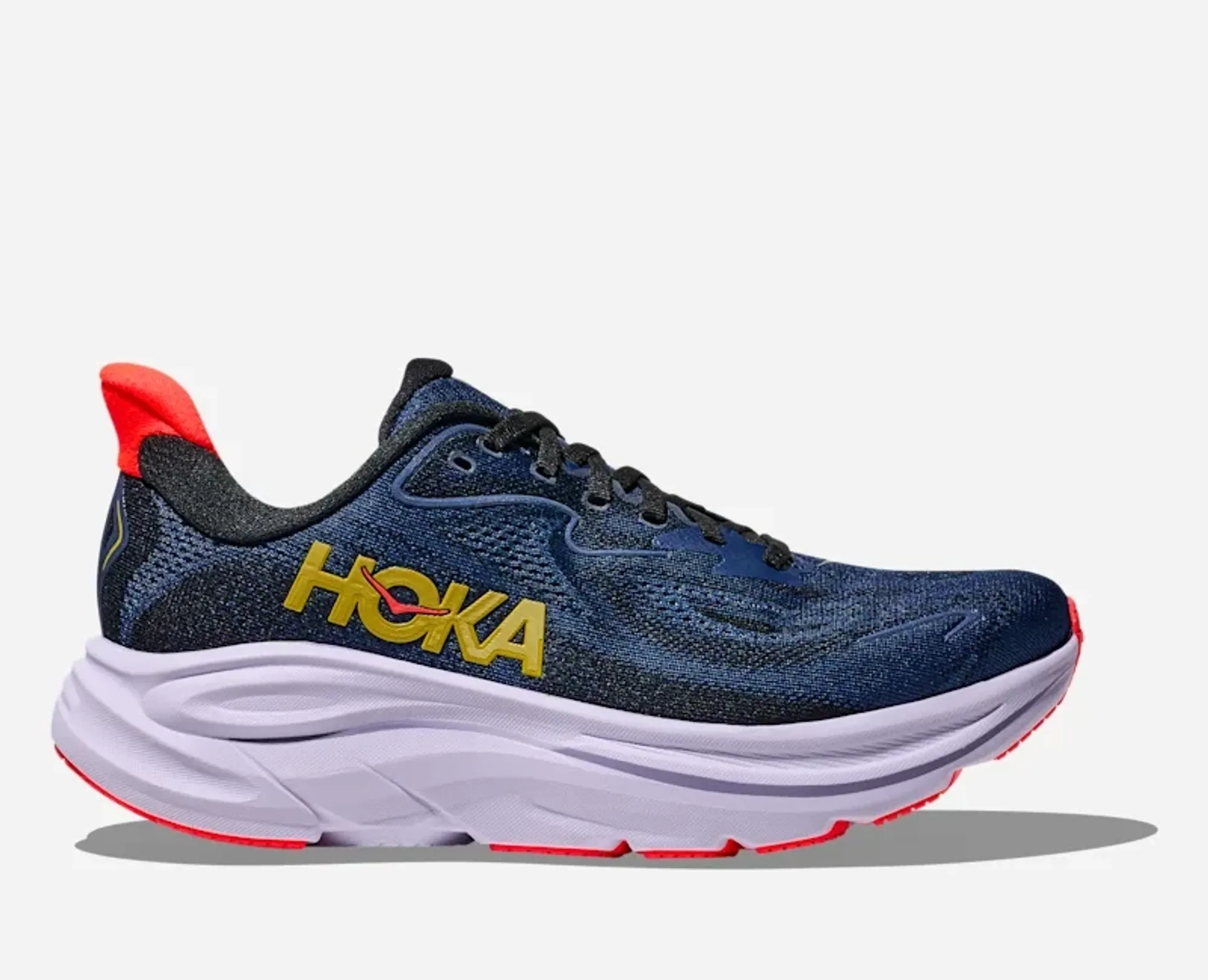 Hoka Women's Clifton 10 Road Running Shoes In Midnight Blue/Starlight Glow
