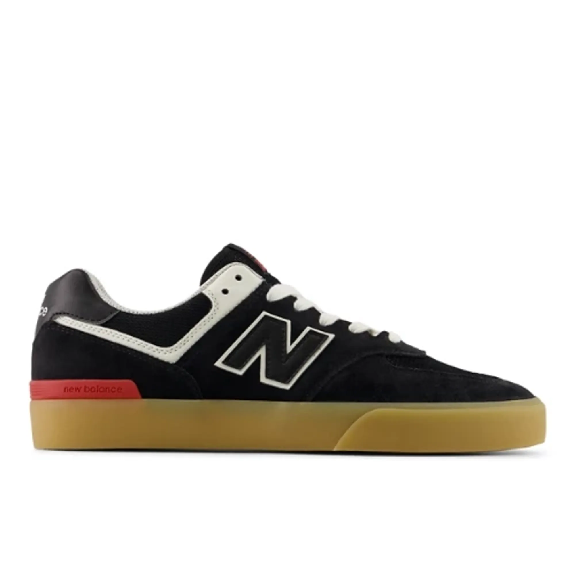 New Balance Unisex NB Numeric 574 Vulc in Black/White Suede/Mesh