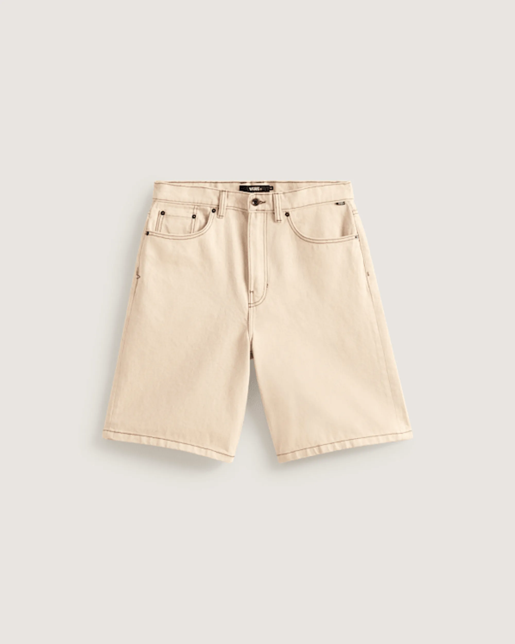 Vans - Check-5 Baggy Denim Shorts, Man, White