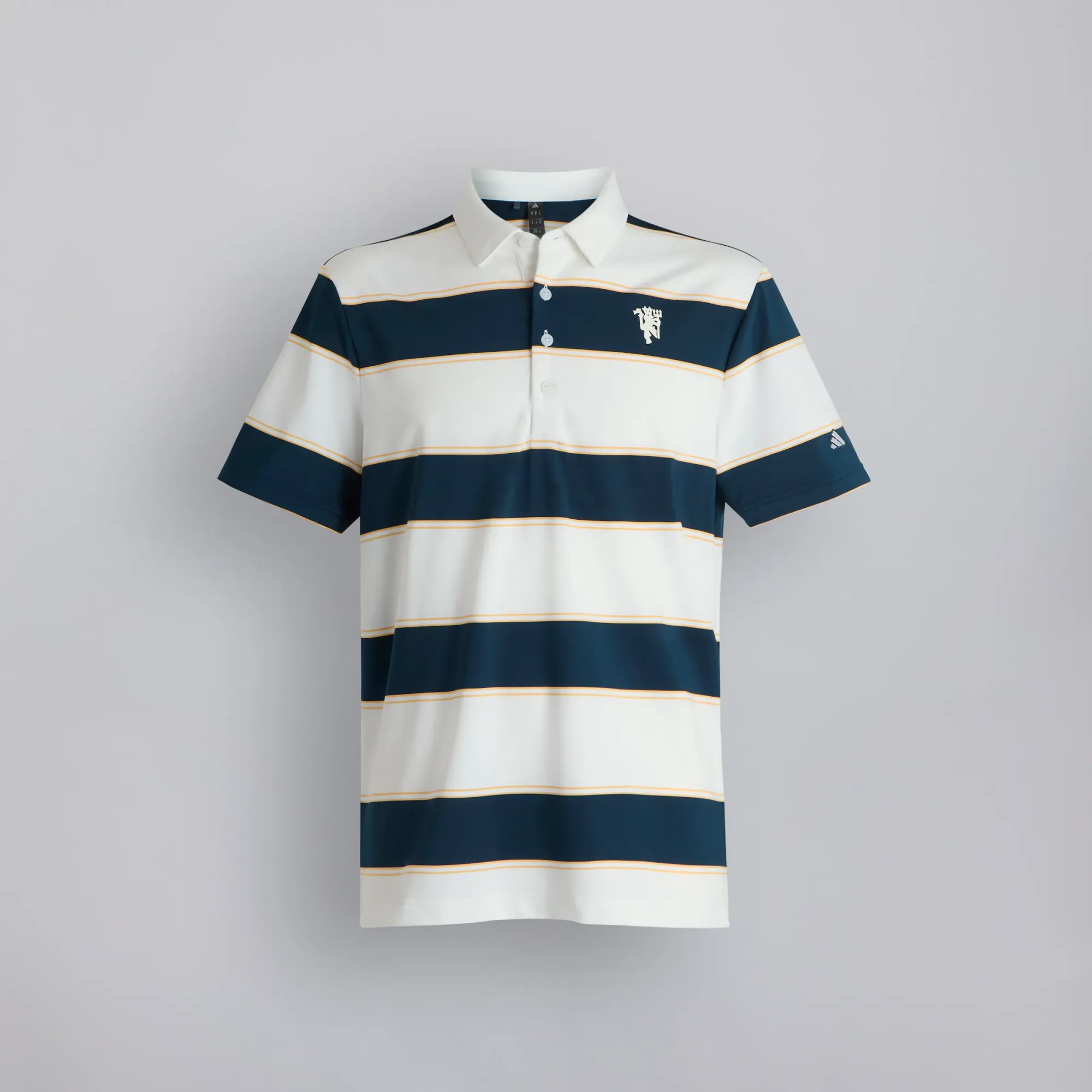 Manchester United x adidas Golf Ultimate365+ Stripe Polo Shirt Navy