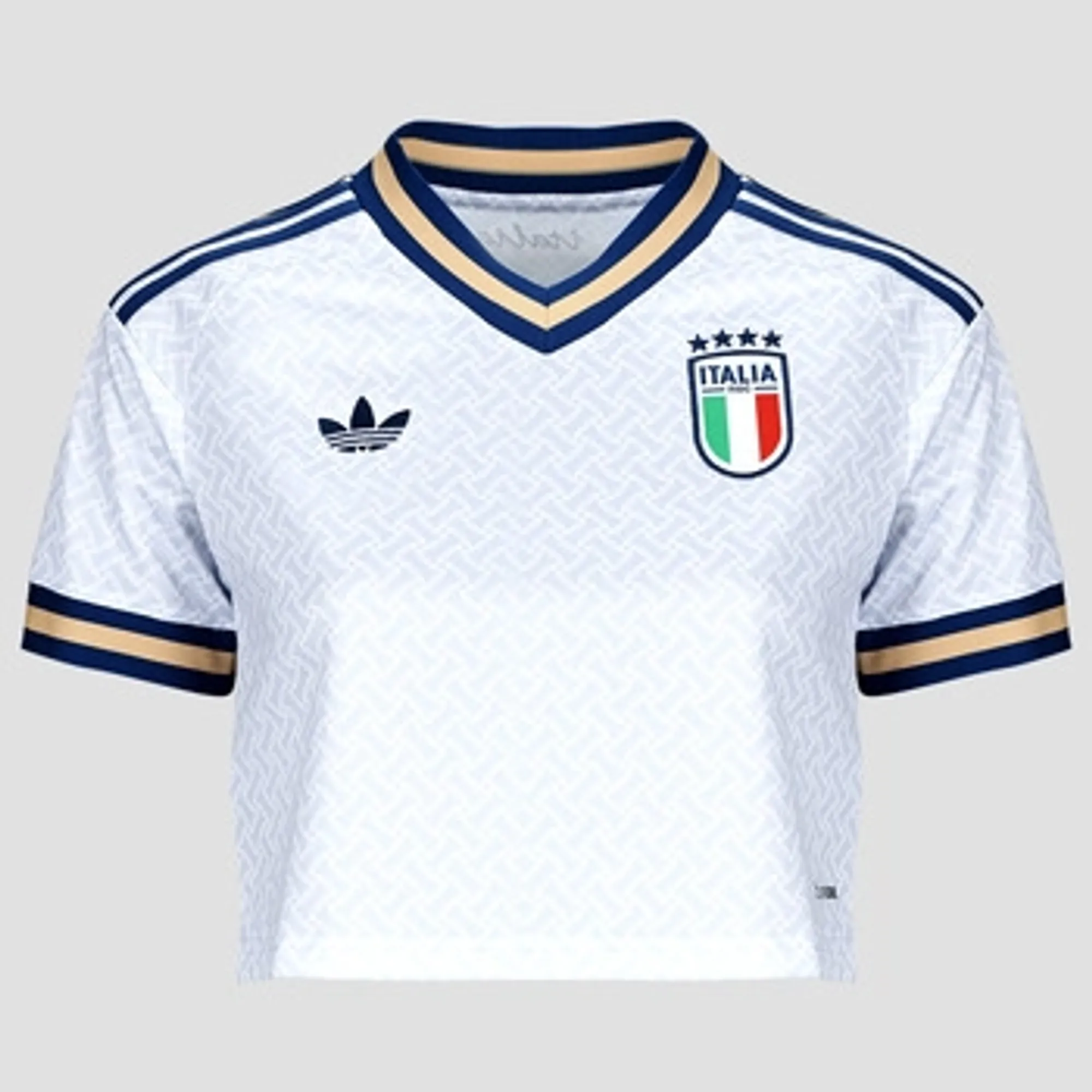 adidas  Away Crop Italy Football Jersey  women's T shirt in Blue