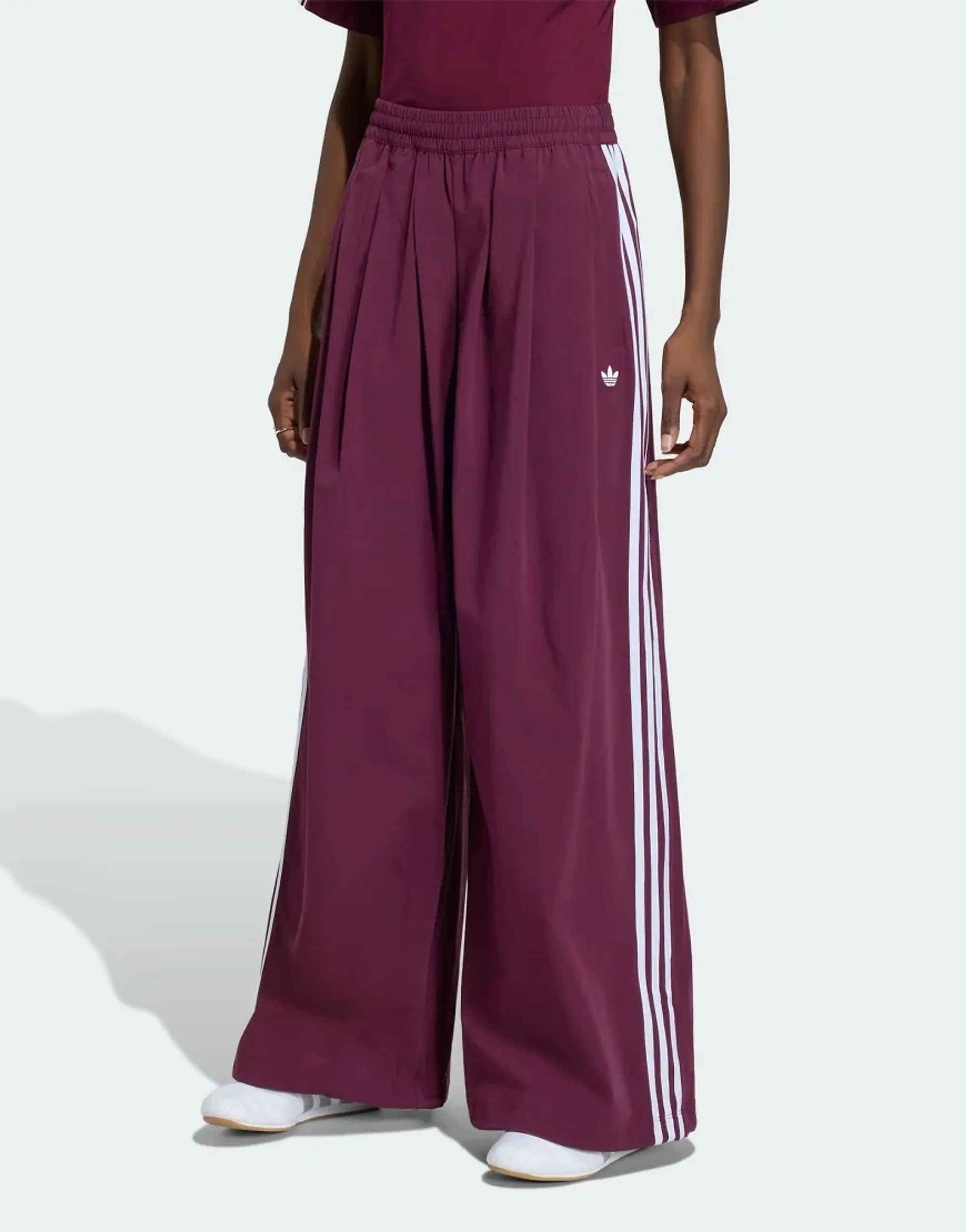 Adidas Originals Adilenium 5.0 Og Adilenium Track Pants With Pleats In Maroon-Red