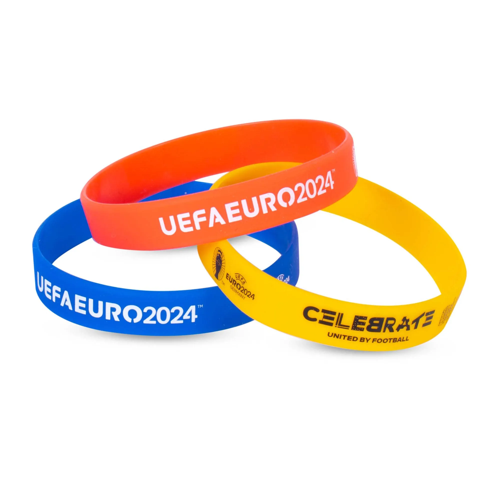 EURO 2024 3 Pack Silicone Wrist Bands