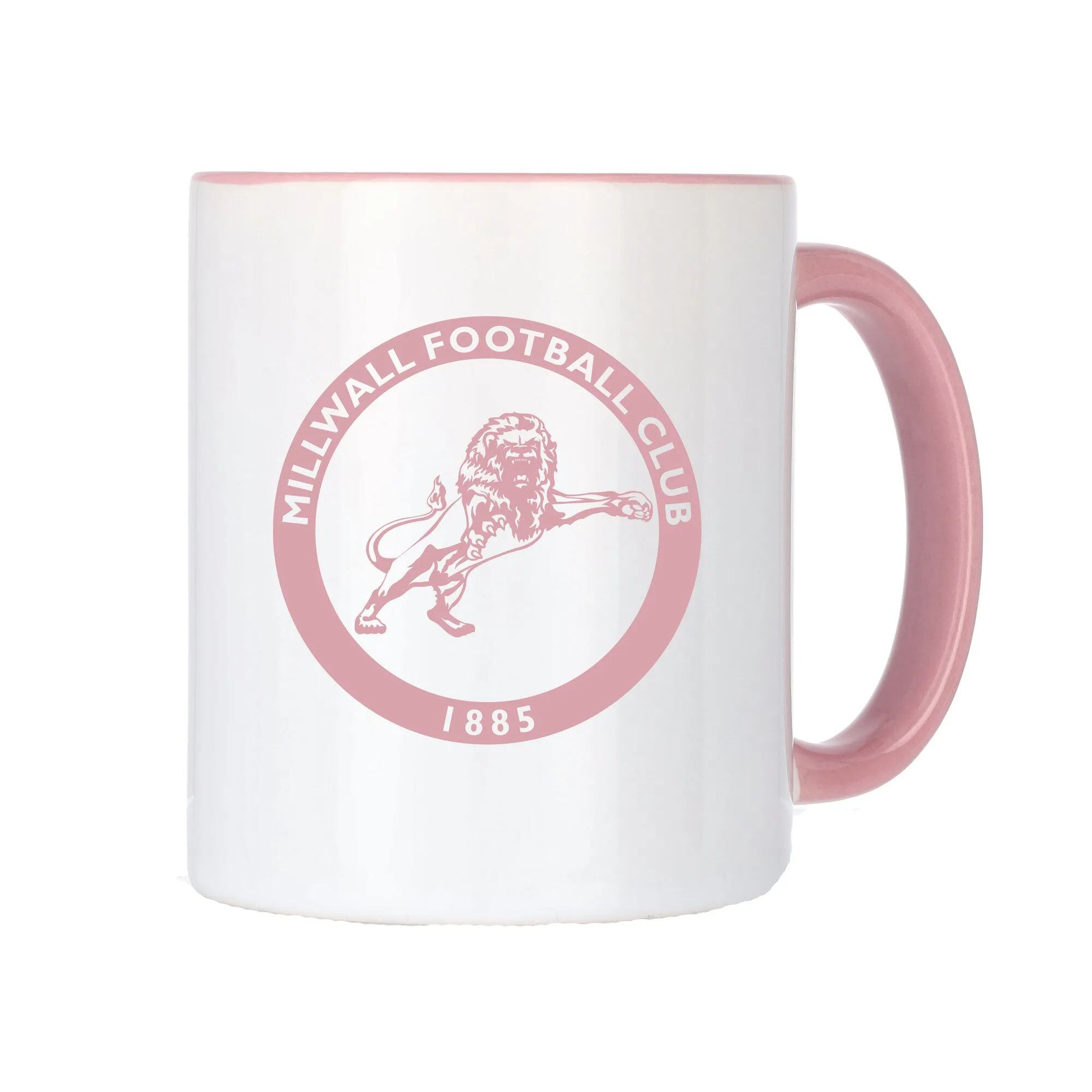 Millwall Logo Coloured inside 11oz Coffee Mug - Pink