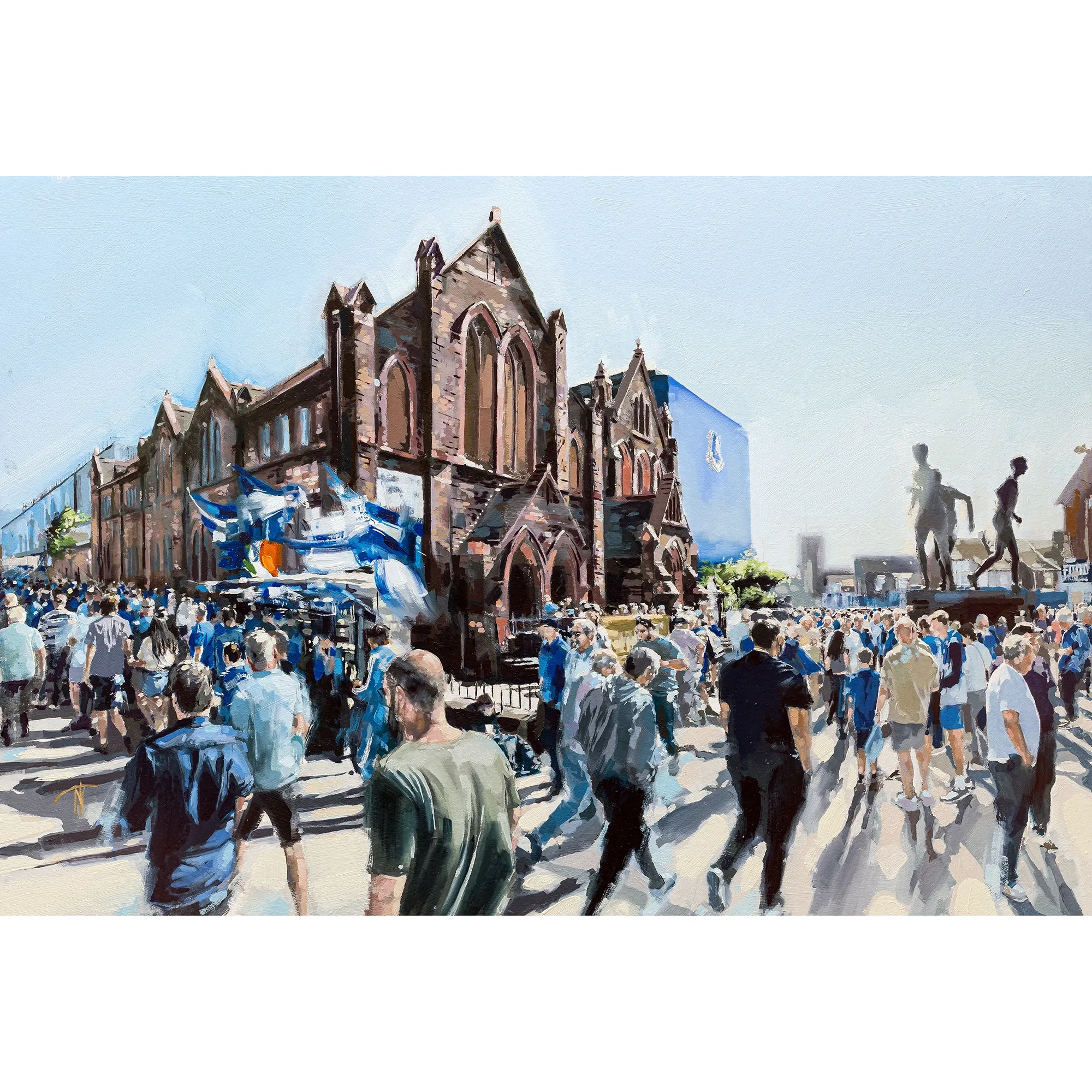 Everton Going to Goodison - A3 Print Signed & Numbered