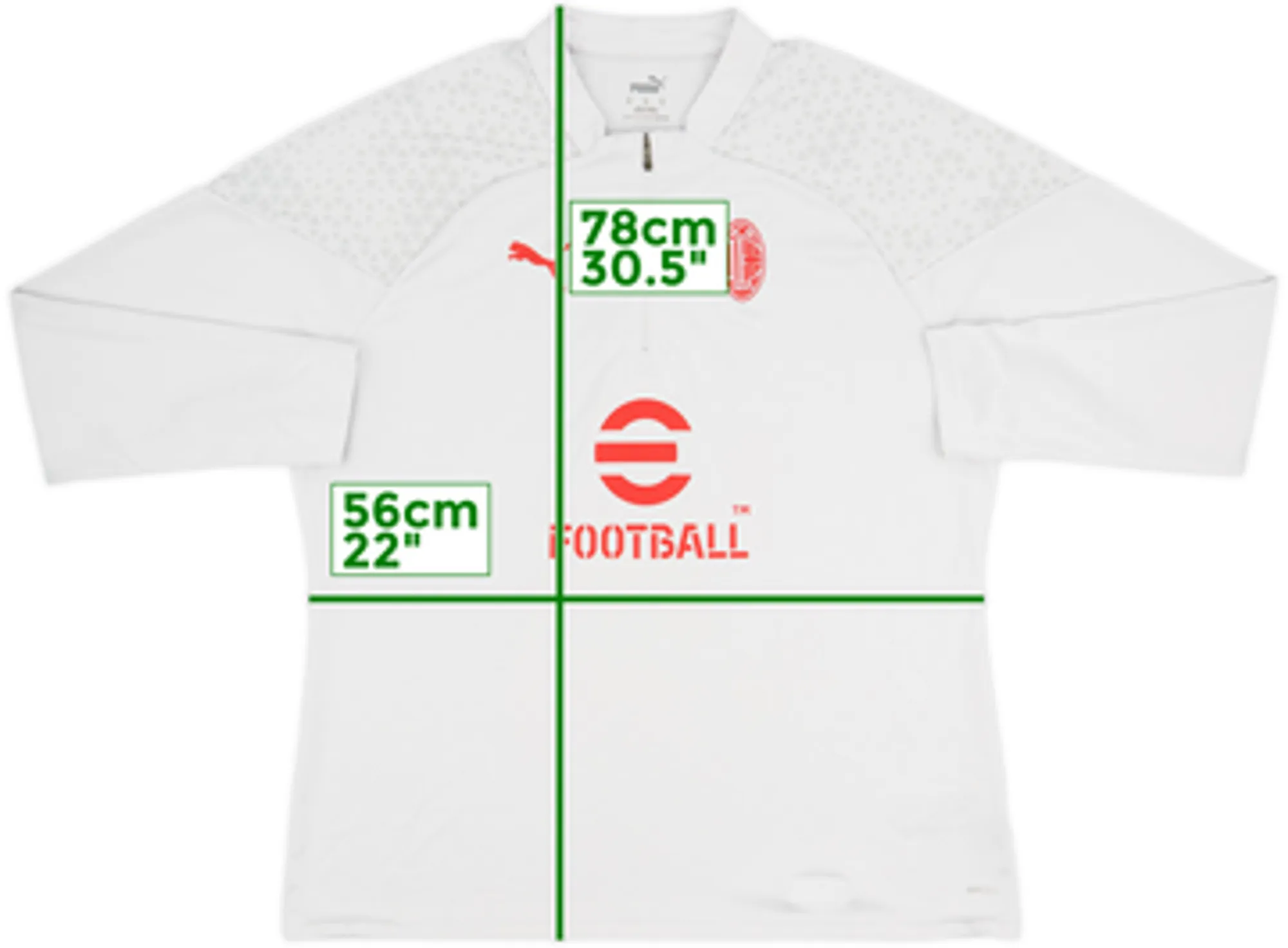 2023-24 AC Milan Puma 1/4 Zip Training Top - 7/10 - (XL)