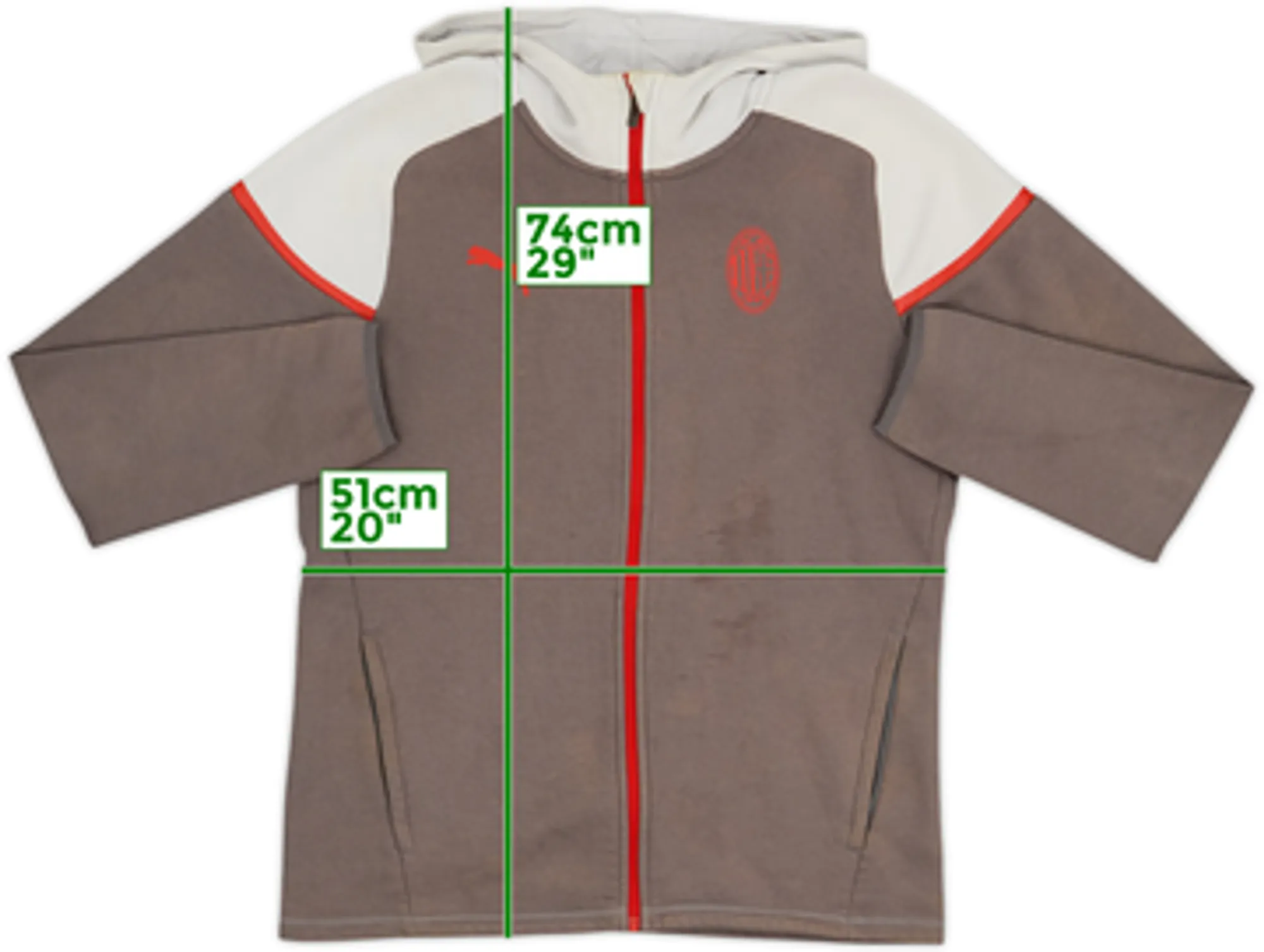 2023-24 AC Milan Puma Hooded Track Jacket - 4/10 - (M)