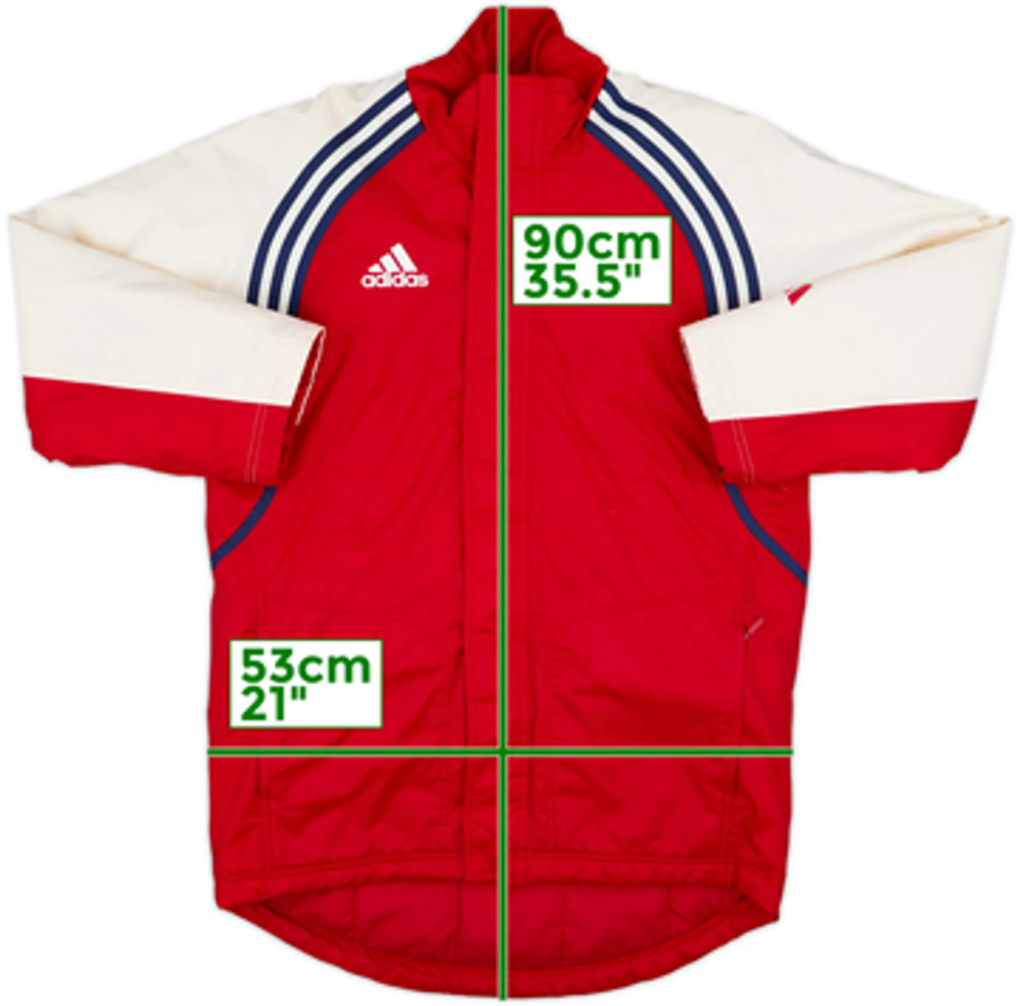 2000-01 Ajax adidas Padded Bench Coat - 5/10 - (L.Boys)