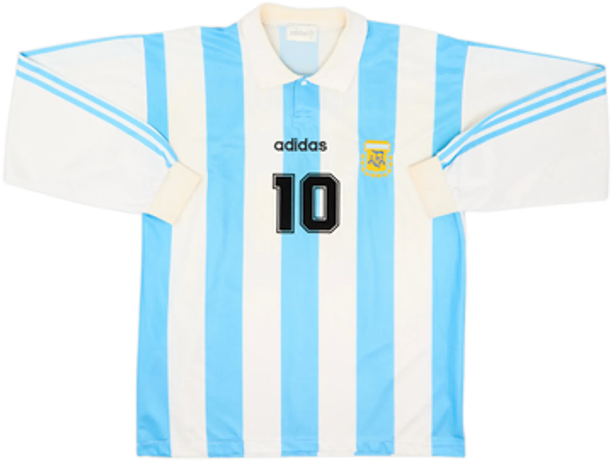 1994 Argentina Home L/S Shirt Maradona #10 - 6/10 - (L)