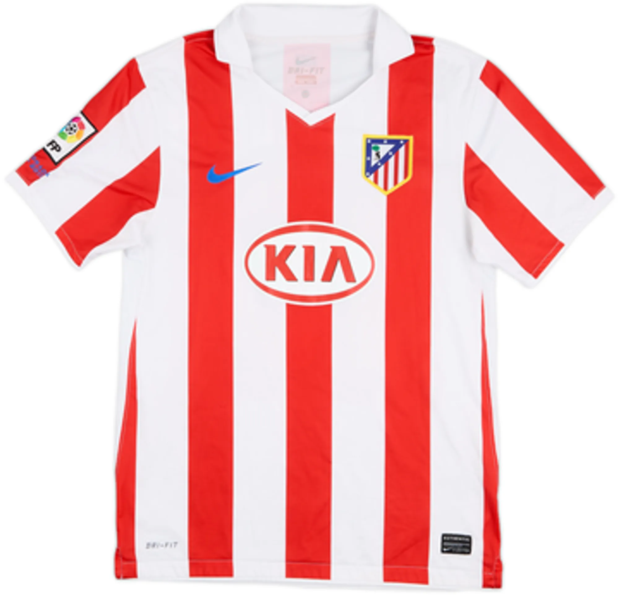2011-12 Atletico Madrid Home Shirt Kun Aguero #10 - 8/10 - (M)
