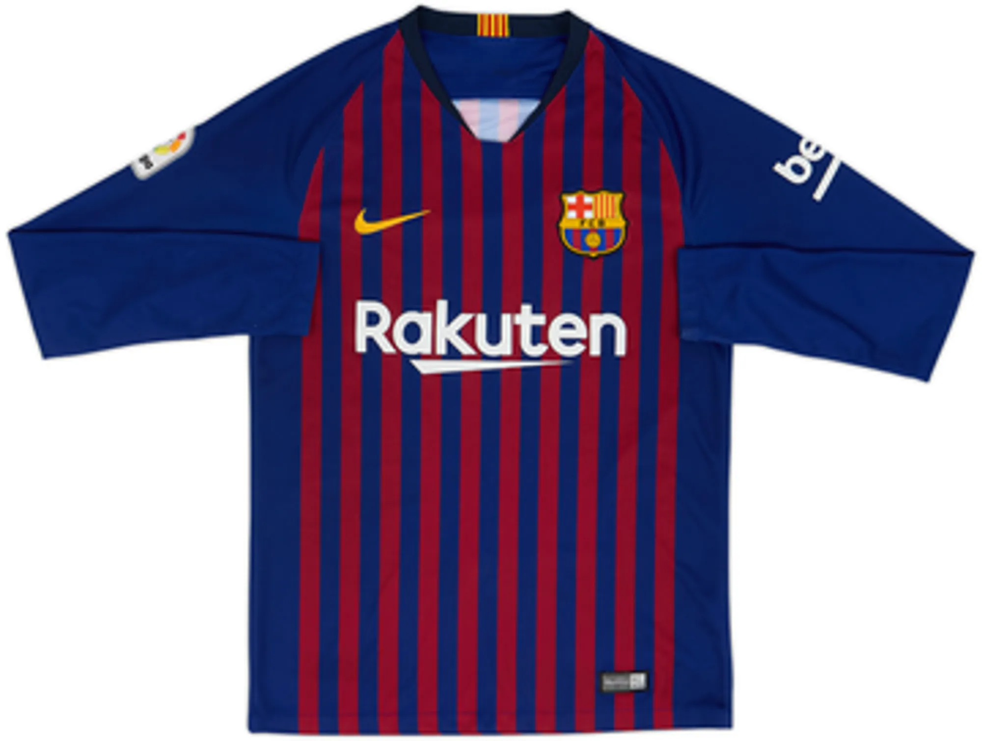 2018-19 Barcelona Home L/S Shirt Messi #10 - 7/10 - (S)