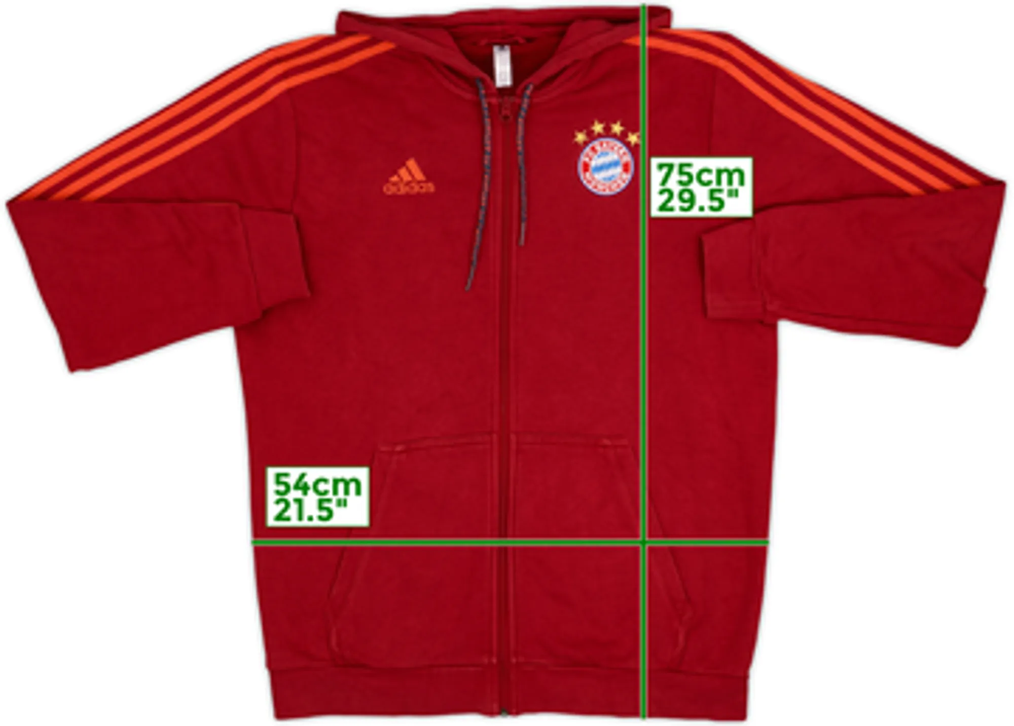 2015-16 Bayern Munich adidas Hooded Sweat Top - 8/10 - (L)