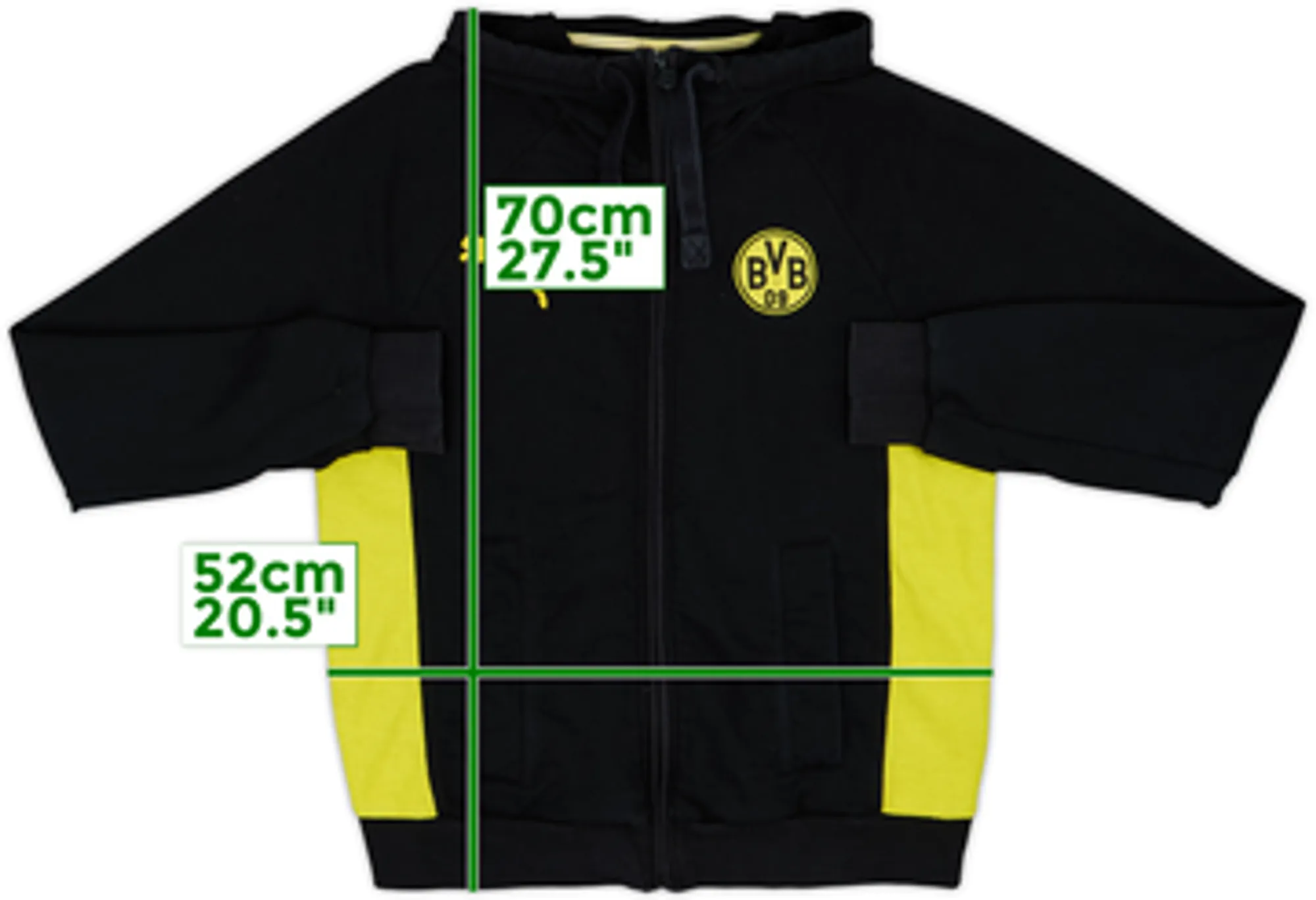 2013-14 Borussia Dortmund Puma Hooded Sweat Top - 7/10 - (L)