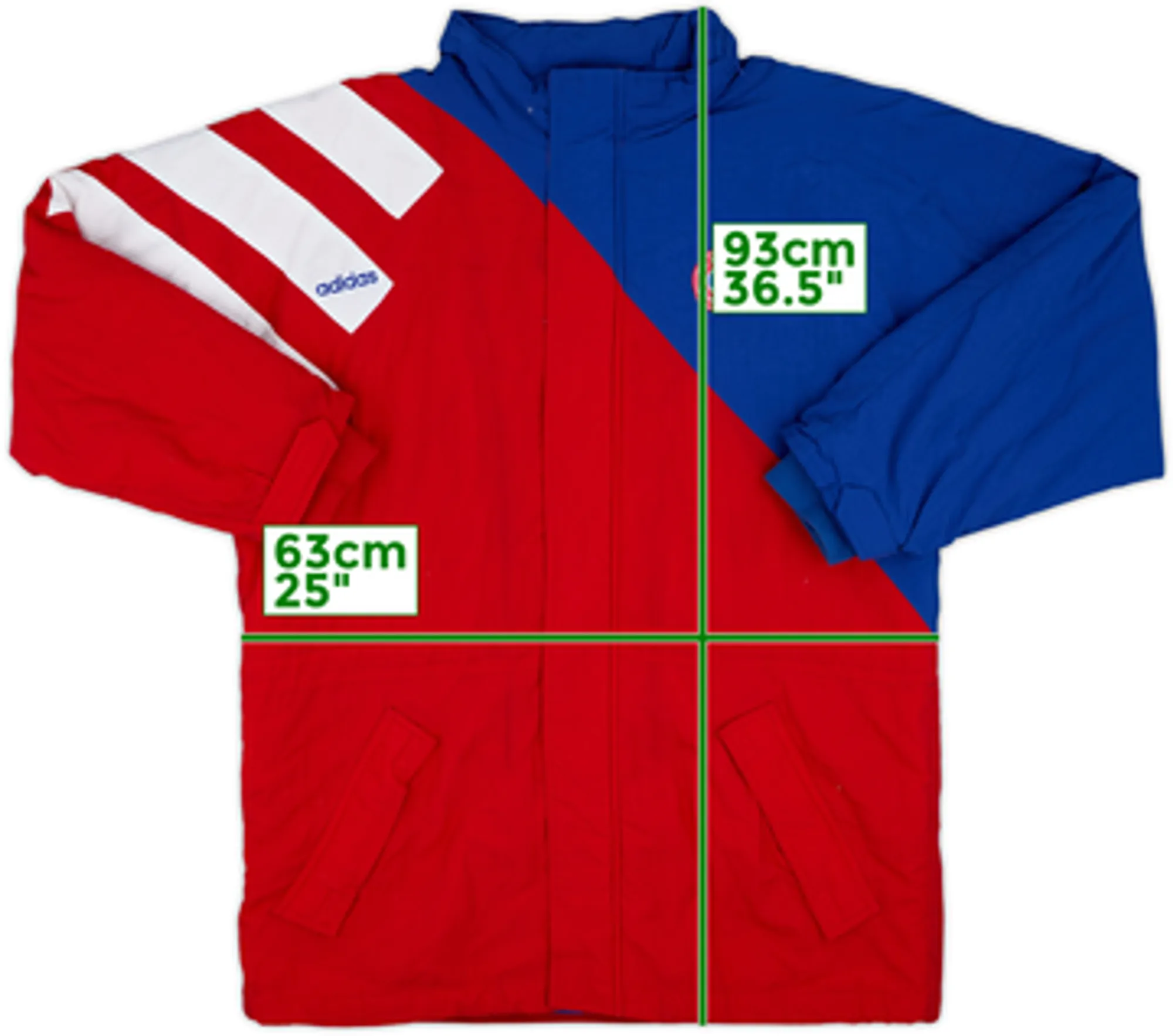 1993-95 Bayern Munich adidas Padded Bench Coat - 8/10 - (L/XL)