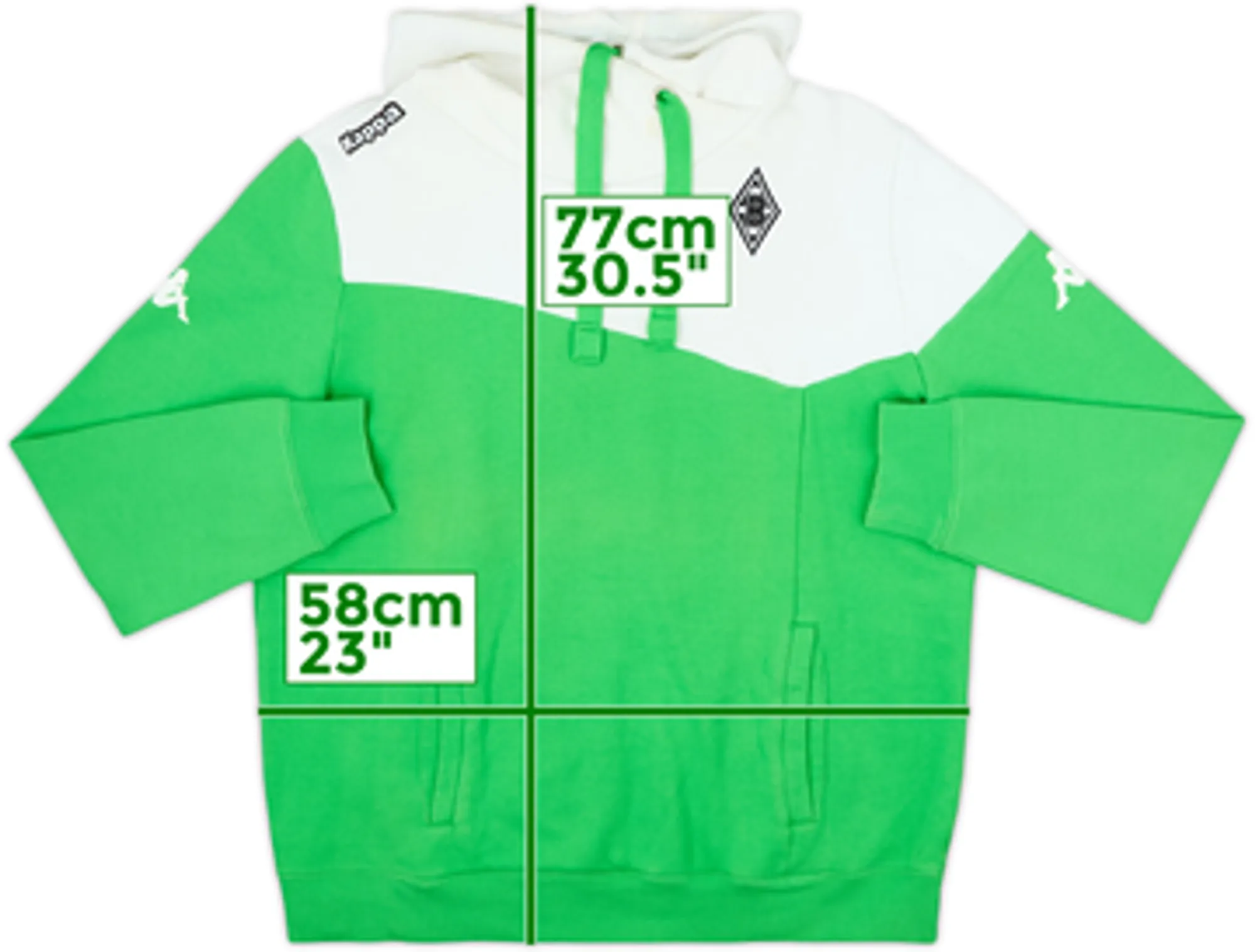 2012-13 Borussia Monchengladbach Kappa Hooded Sweat Top - 9/10 - (XL)