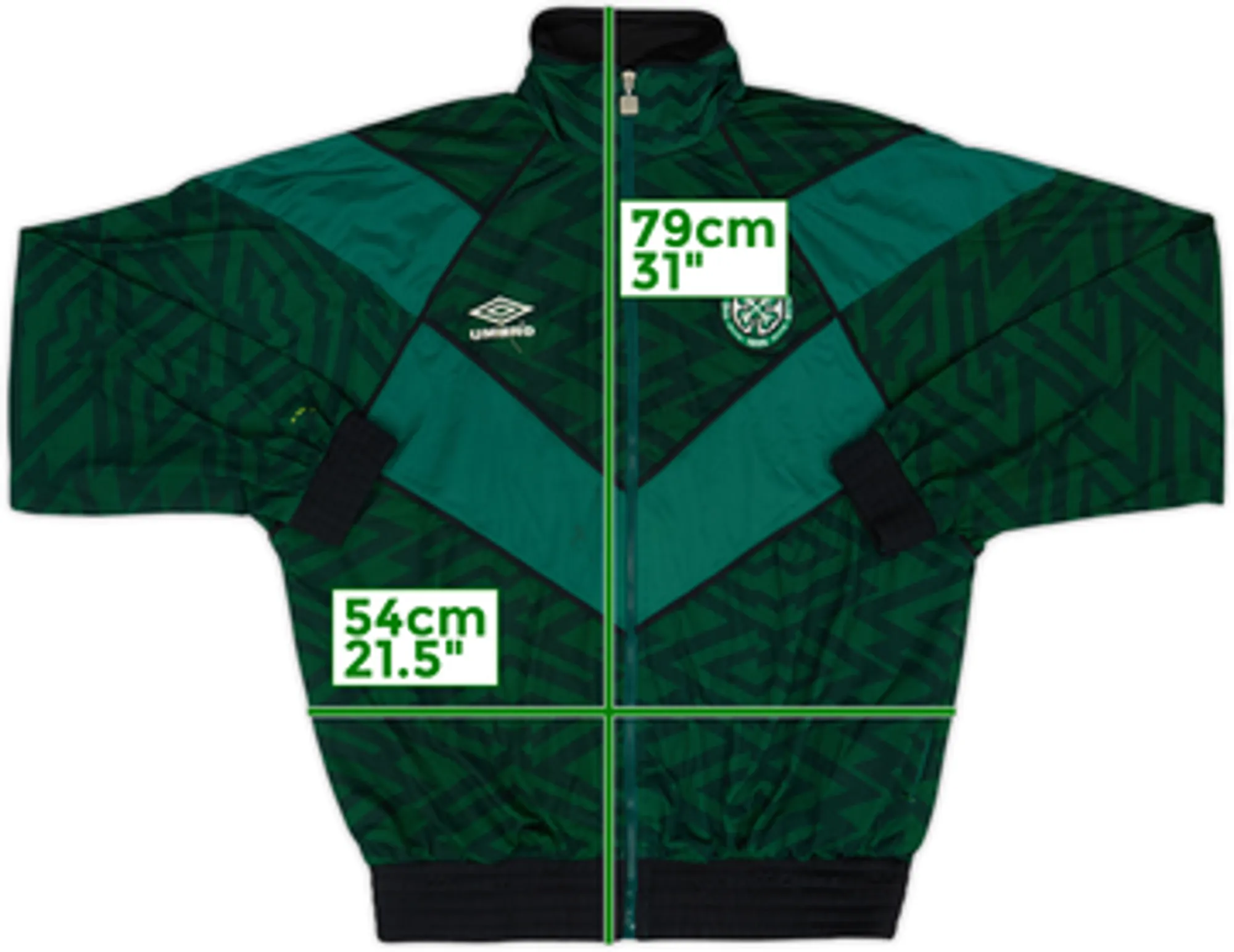 1995-97 Celtic Umbro Track Jacket - 6/10 - (M)
