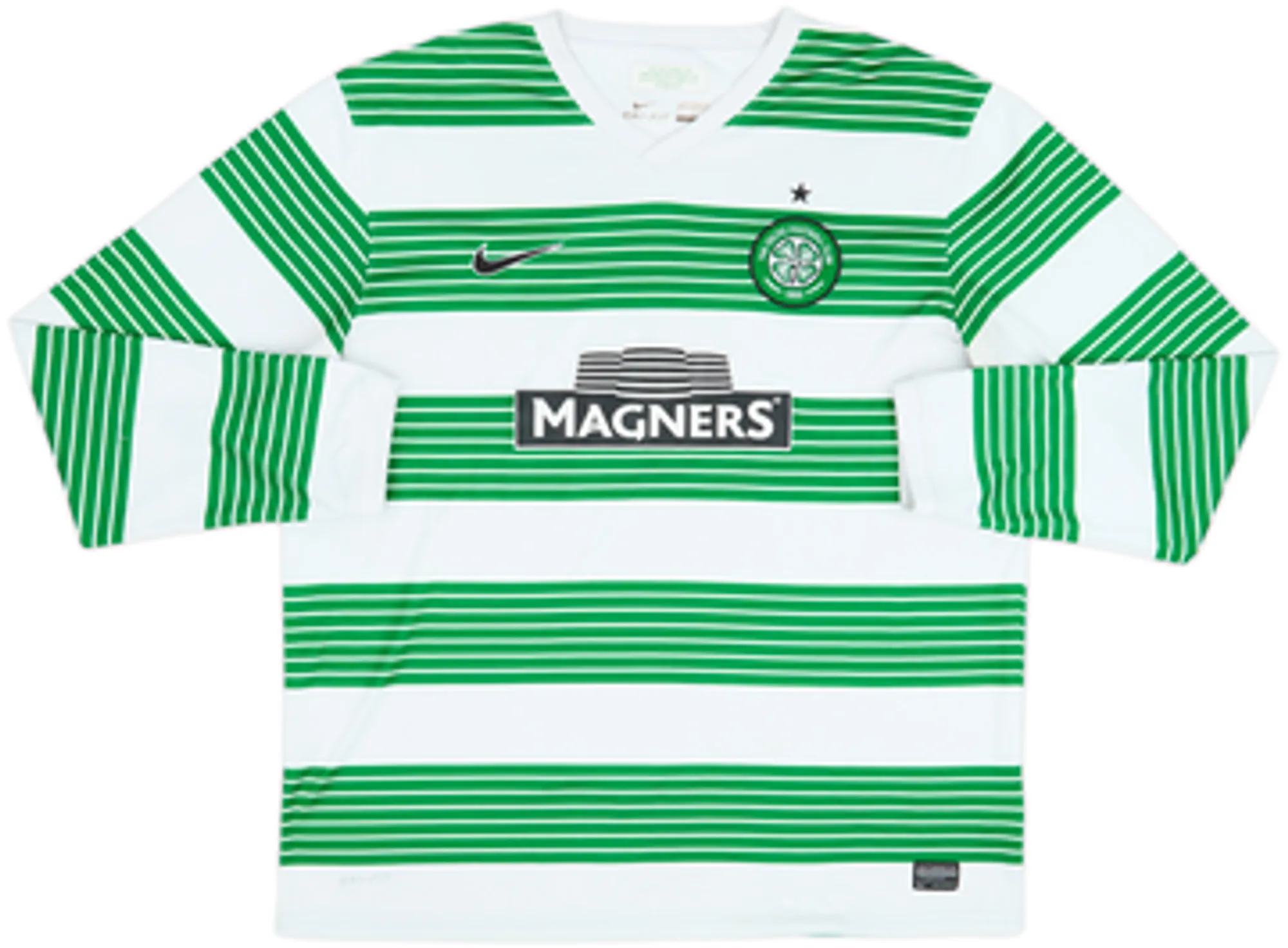 2013-15 Celtic Home L/S Shirt Virgil #5 - 6/10 - (XL)