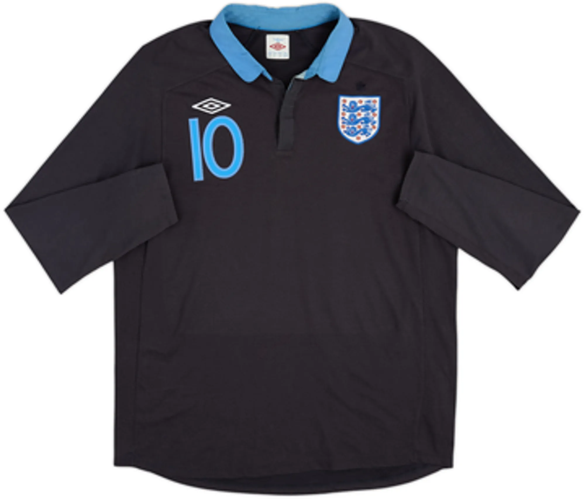2011-12 England Away L/S Shirt Rooney #10EM