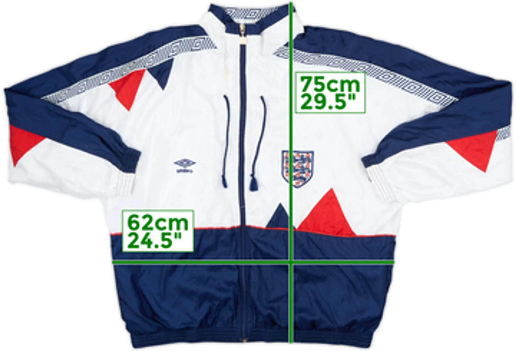 1990-92 England Umbro Track Jacket - 6/10 - (L)