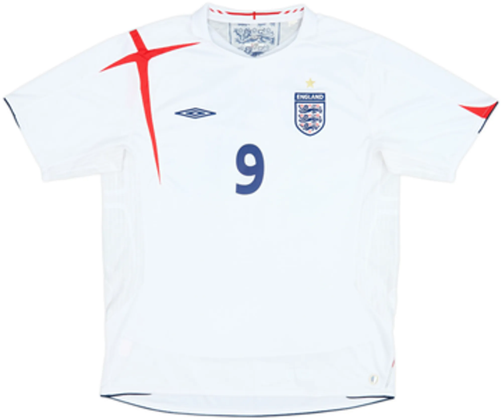 2005-07 England Home Shirt Rooney #9 - 7/10 - (XL)