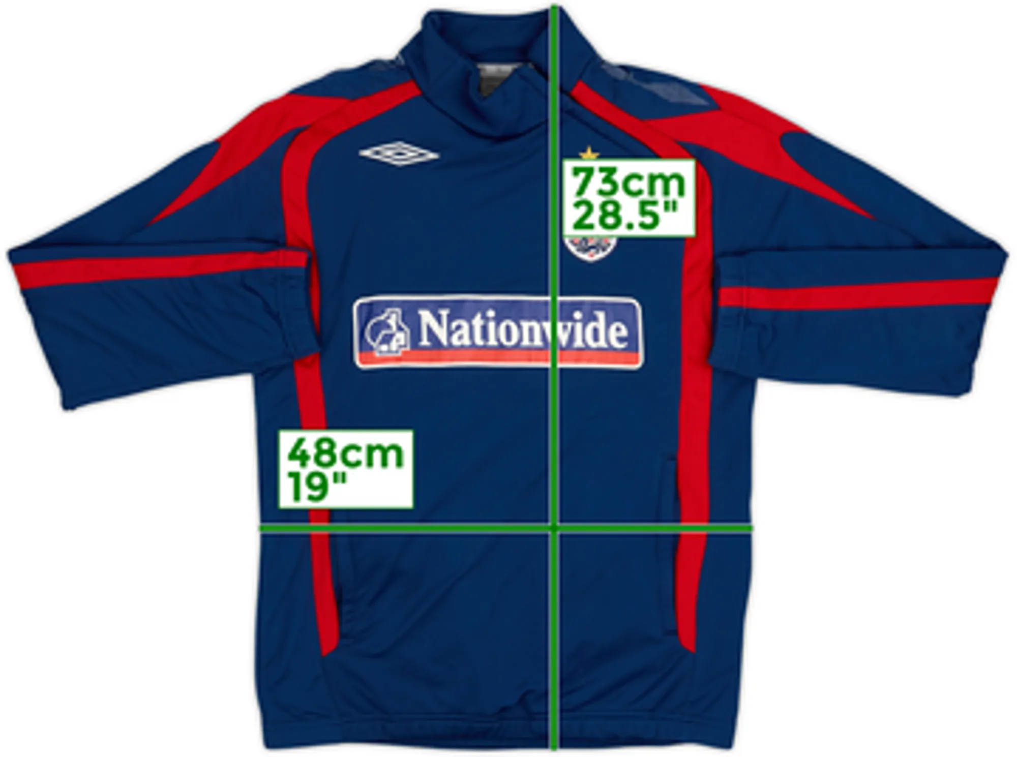 2007-09 England Umbro 1/4 Zip Drill Top - 6/10 - (S)