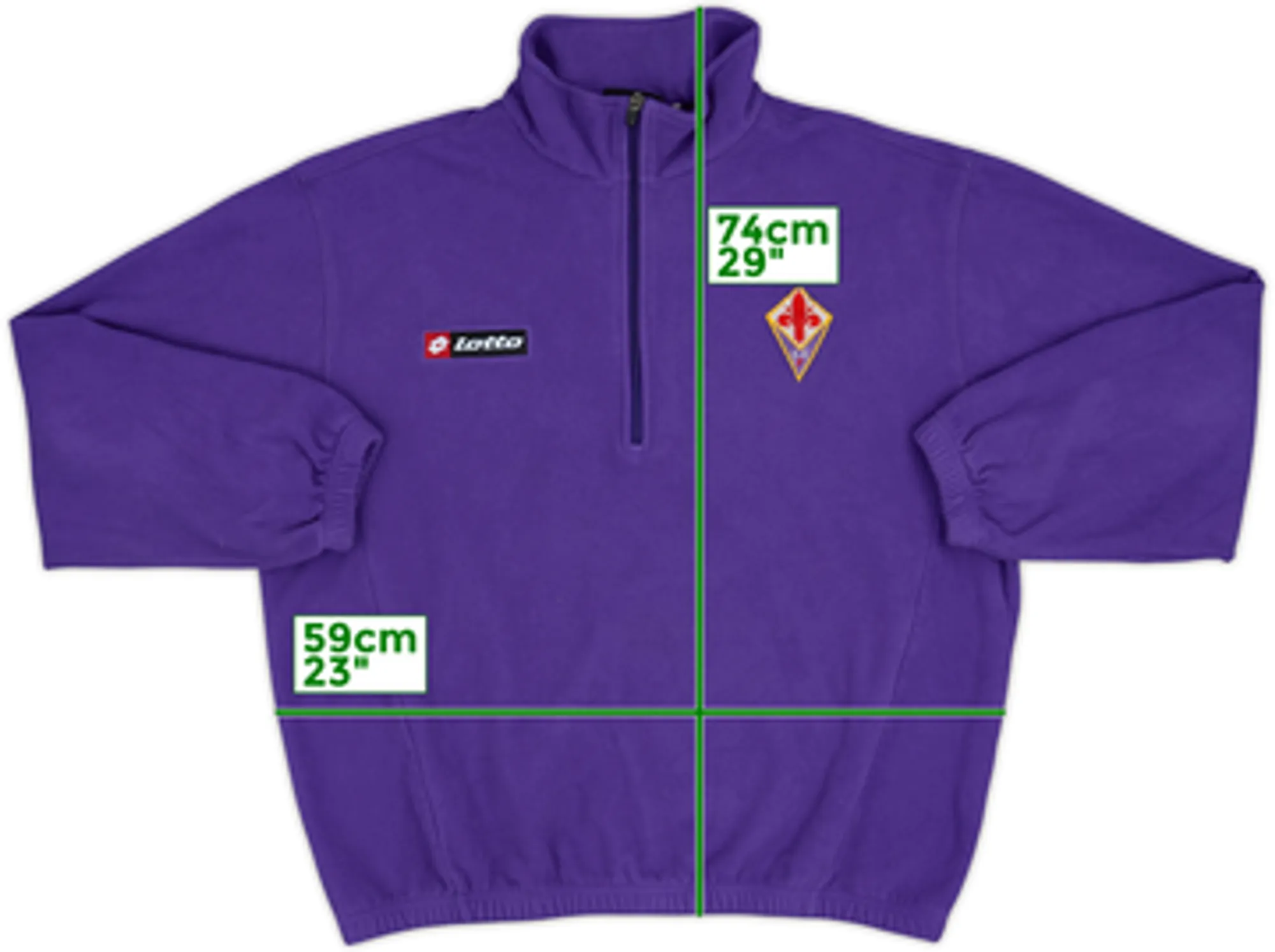2005-06 Fiorentina Lotto 1/4 Zip Fleece Top - 8/10 - (XL)
